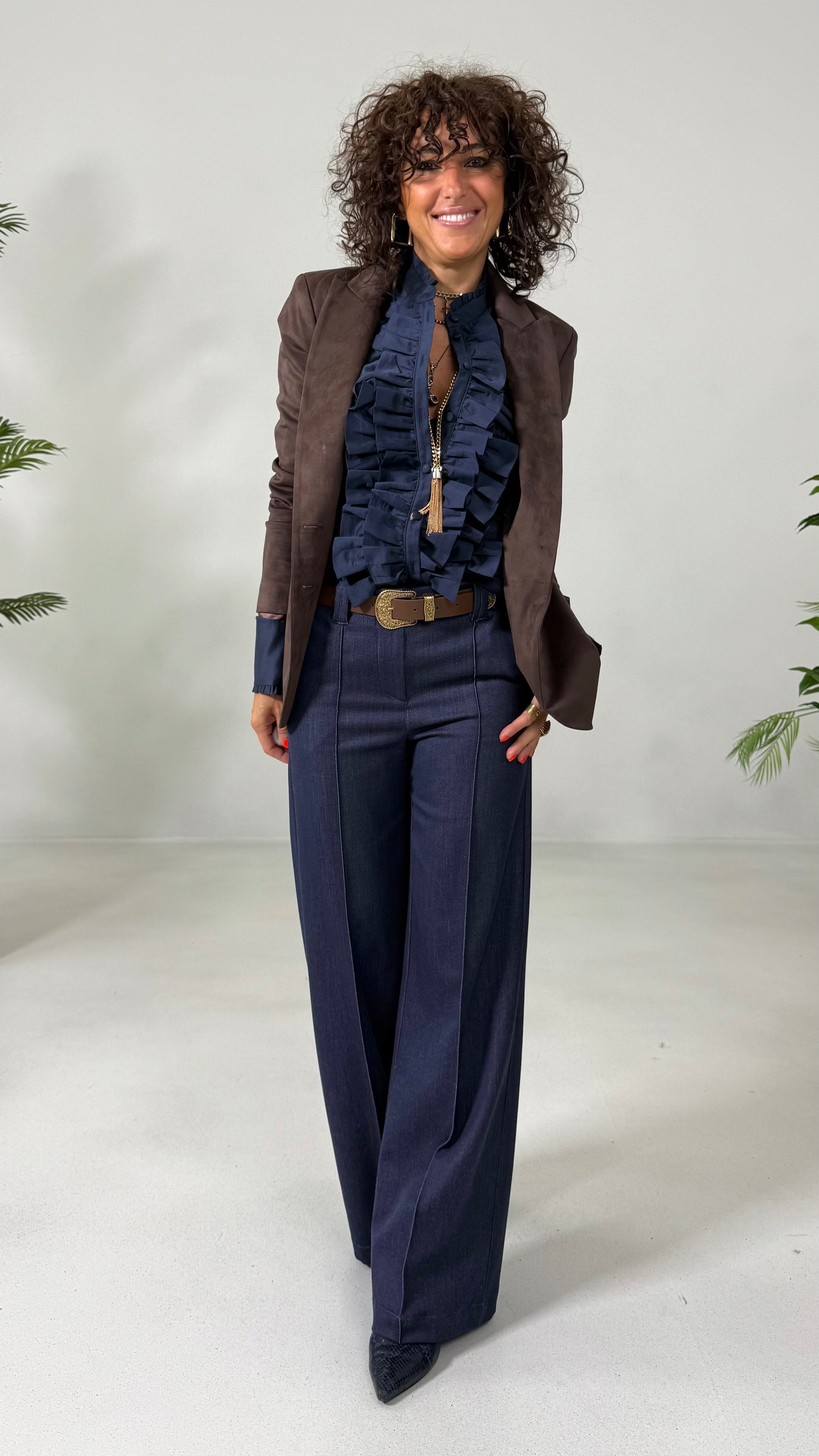 GIACCA BLAZER IN DAINETTO EFFETTO CAMOSCIO CON FODERA CANGIANTE