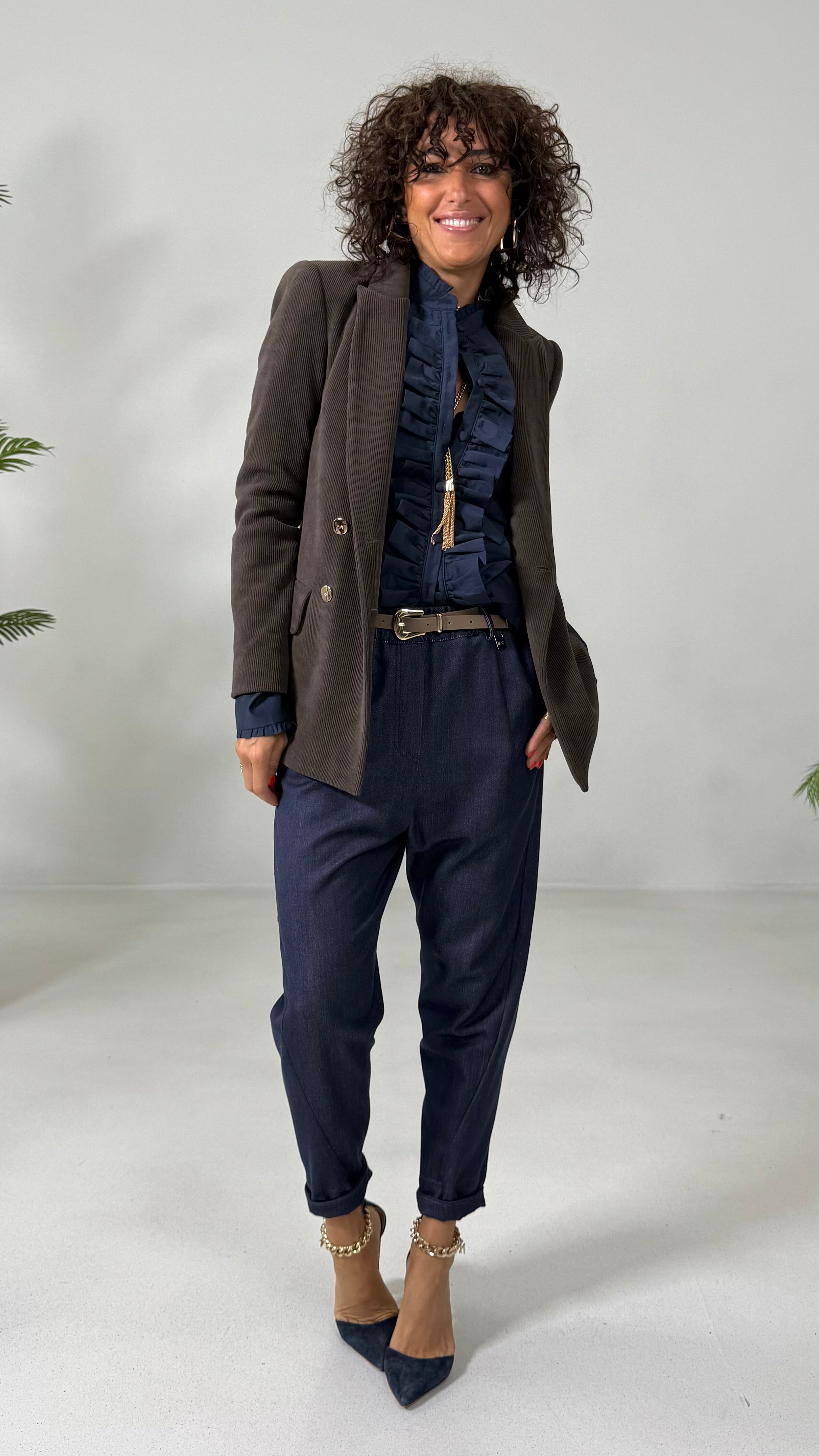 GIACCA DOPPIO PETTO IN VELLUTO A COSTINE