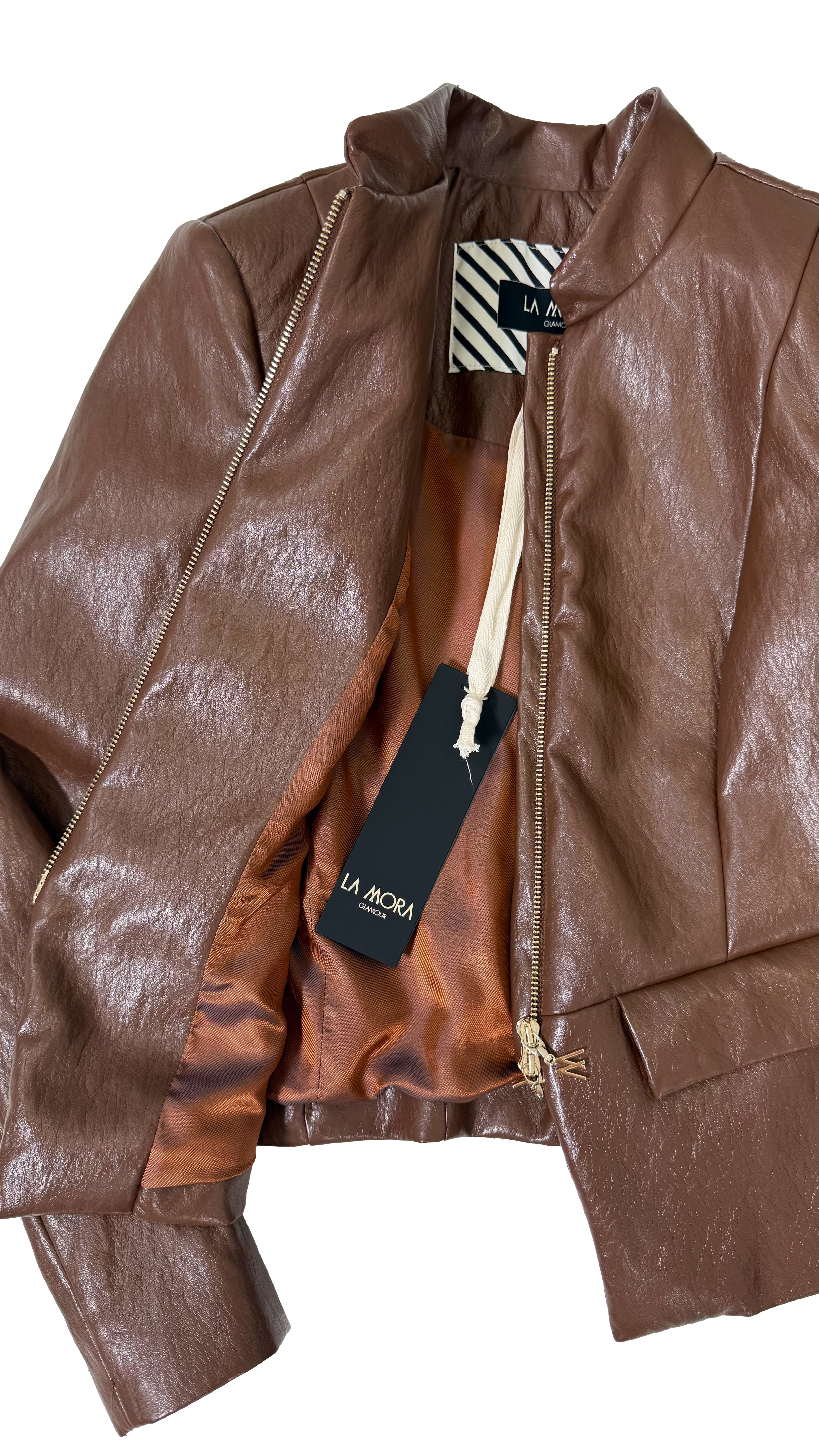 GIACCHINO IN FINTA PELLE MOSSA CON FODERA CANGIANTE