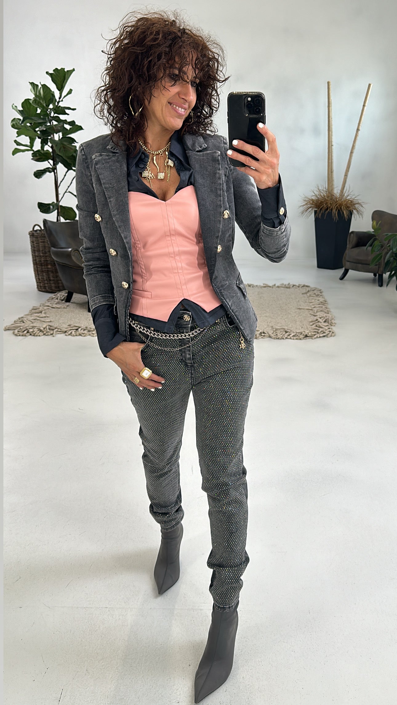 BUSTINO IN FINTA PELLE OPACA