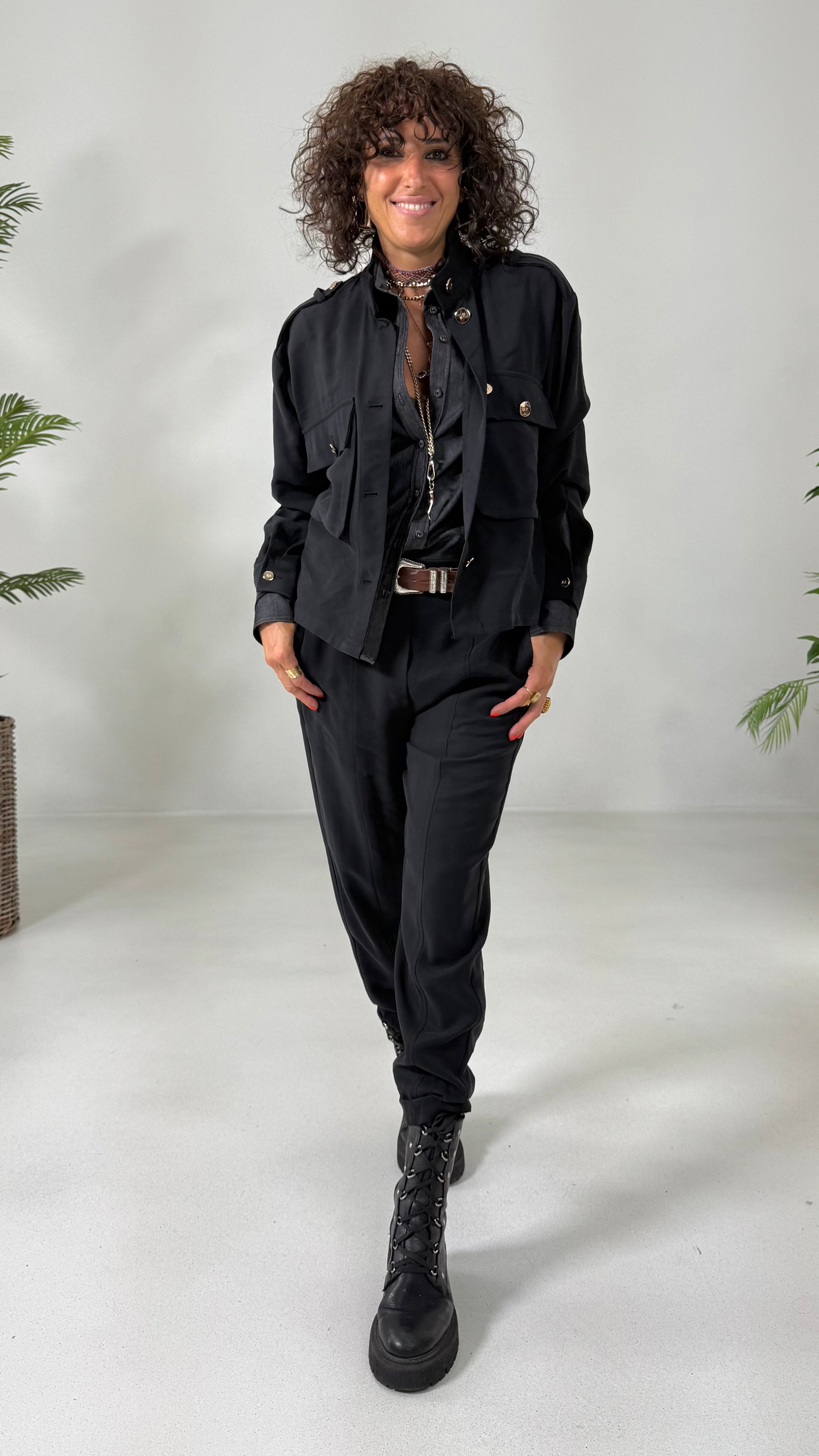 BALOON IN TECNICO DI VISCOSA EFFETTO CUPRO