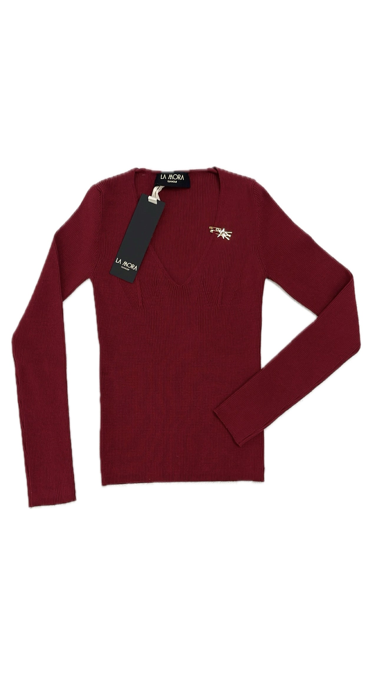 MAGLIA SCOLLO A V IN CALDA VISCOSA COSTINA