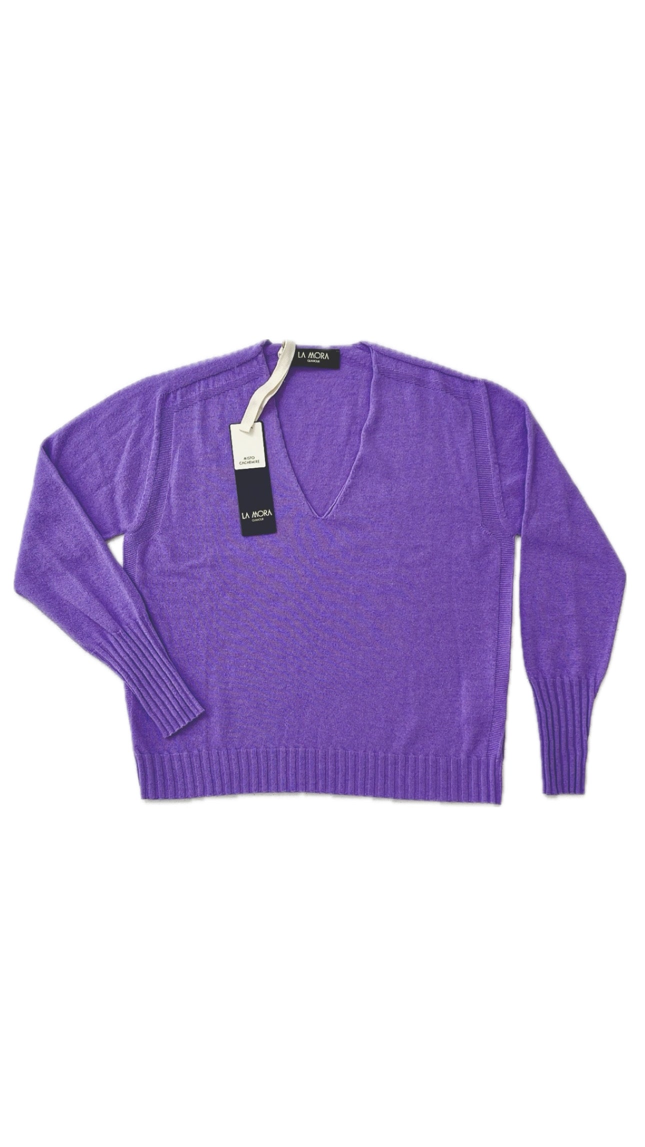 MAGLIONCINO MISTO CASHMERE SCOLLO A V