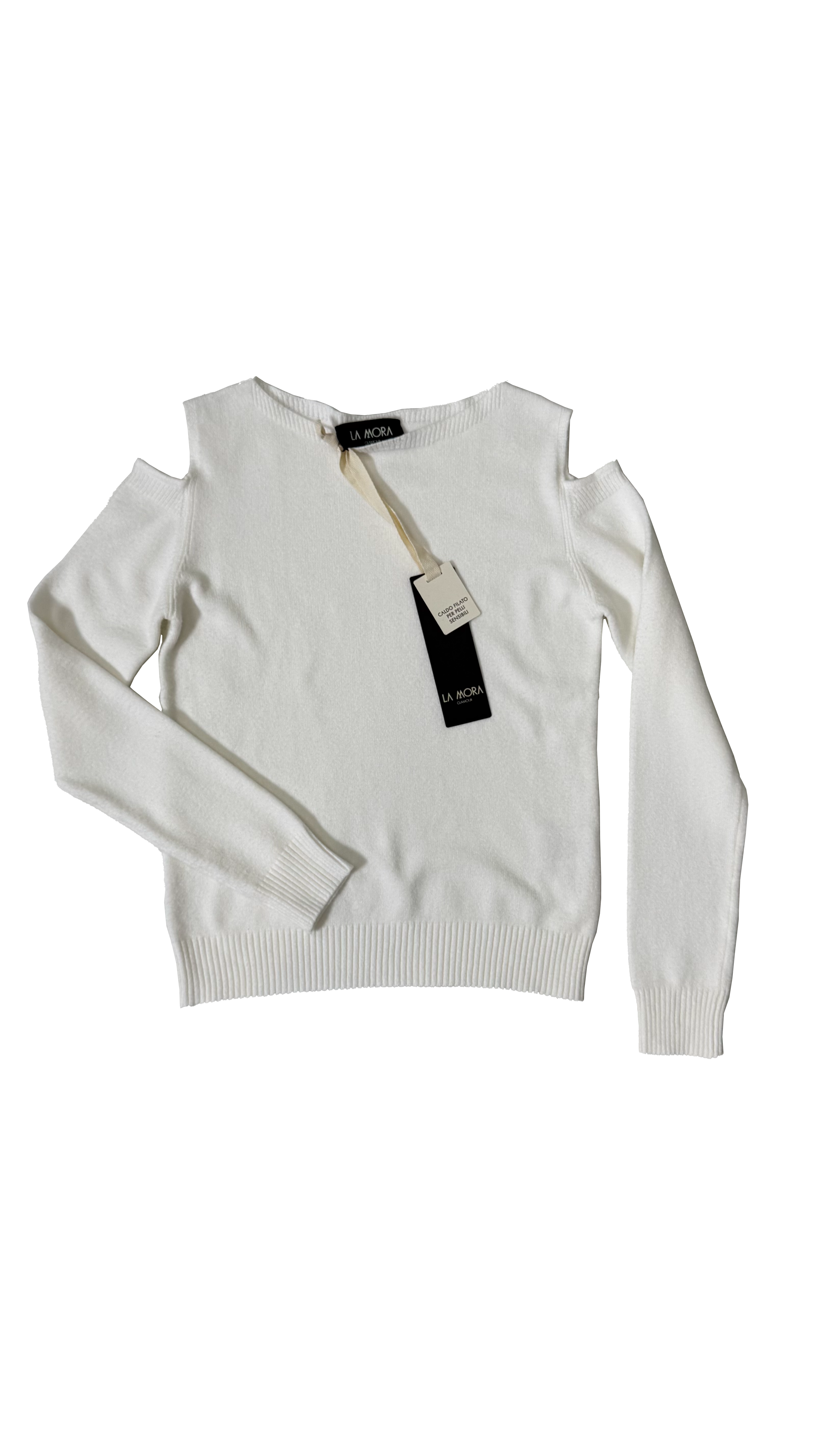 MAGLIA CON APERTURE SPALLE IN CALDA VISCOSA