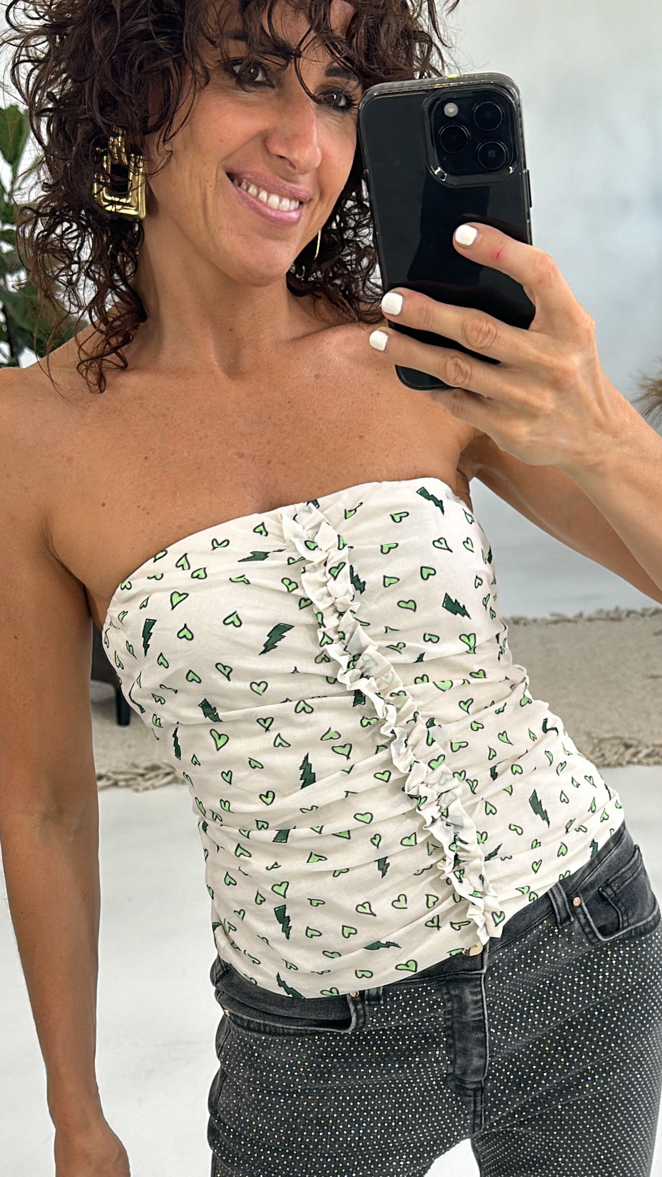 TOP BUSTINO IN MUSSOLA DI COTONE FANTASIA