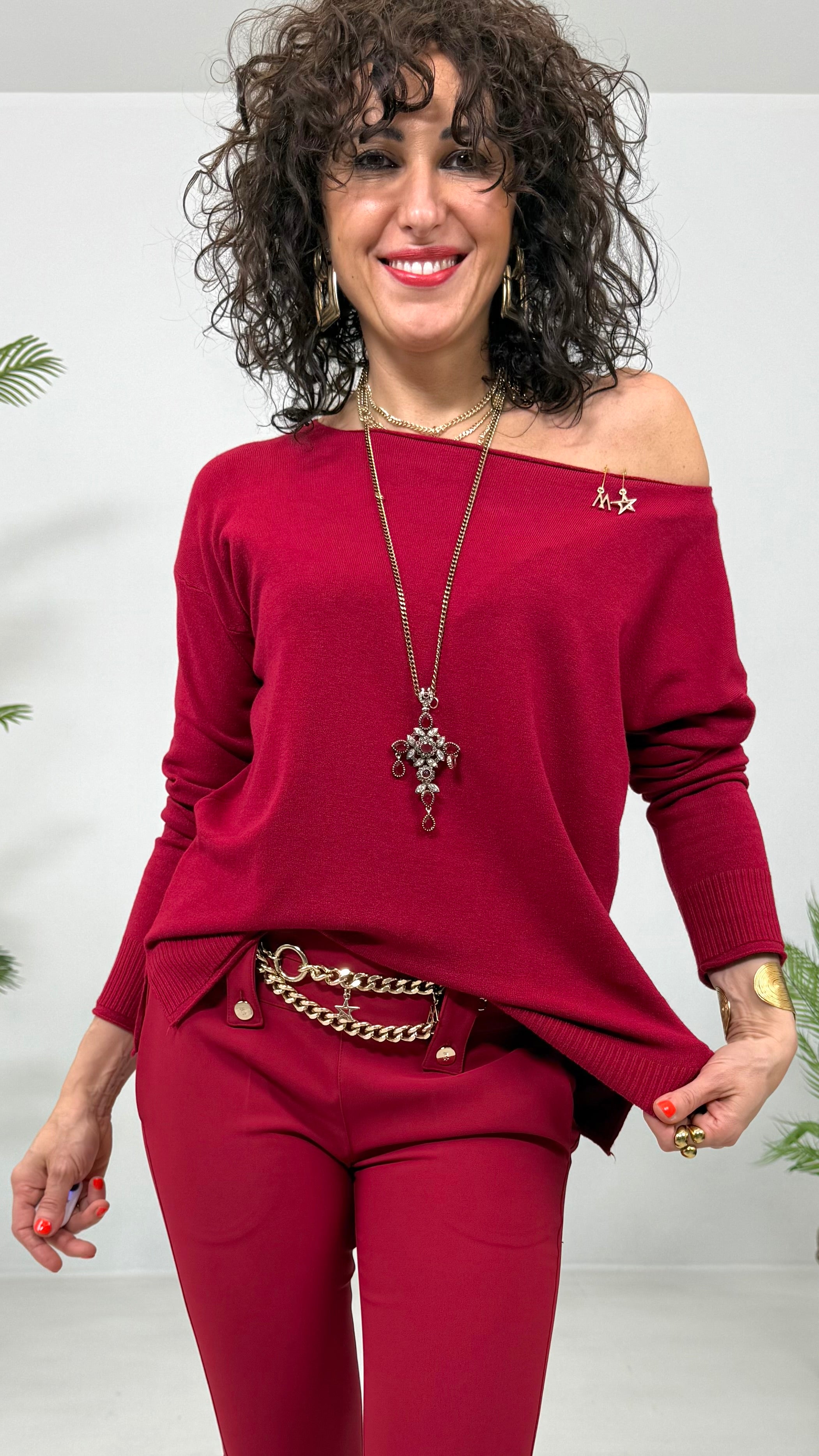 MAGLIA QUADRATA BASIC IN CALDA VISCOSA