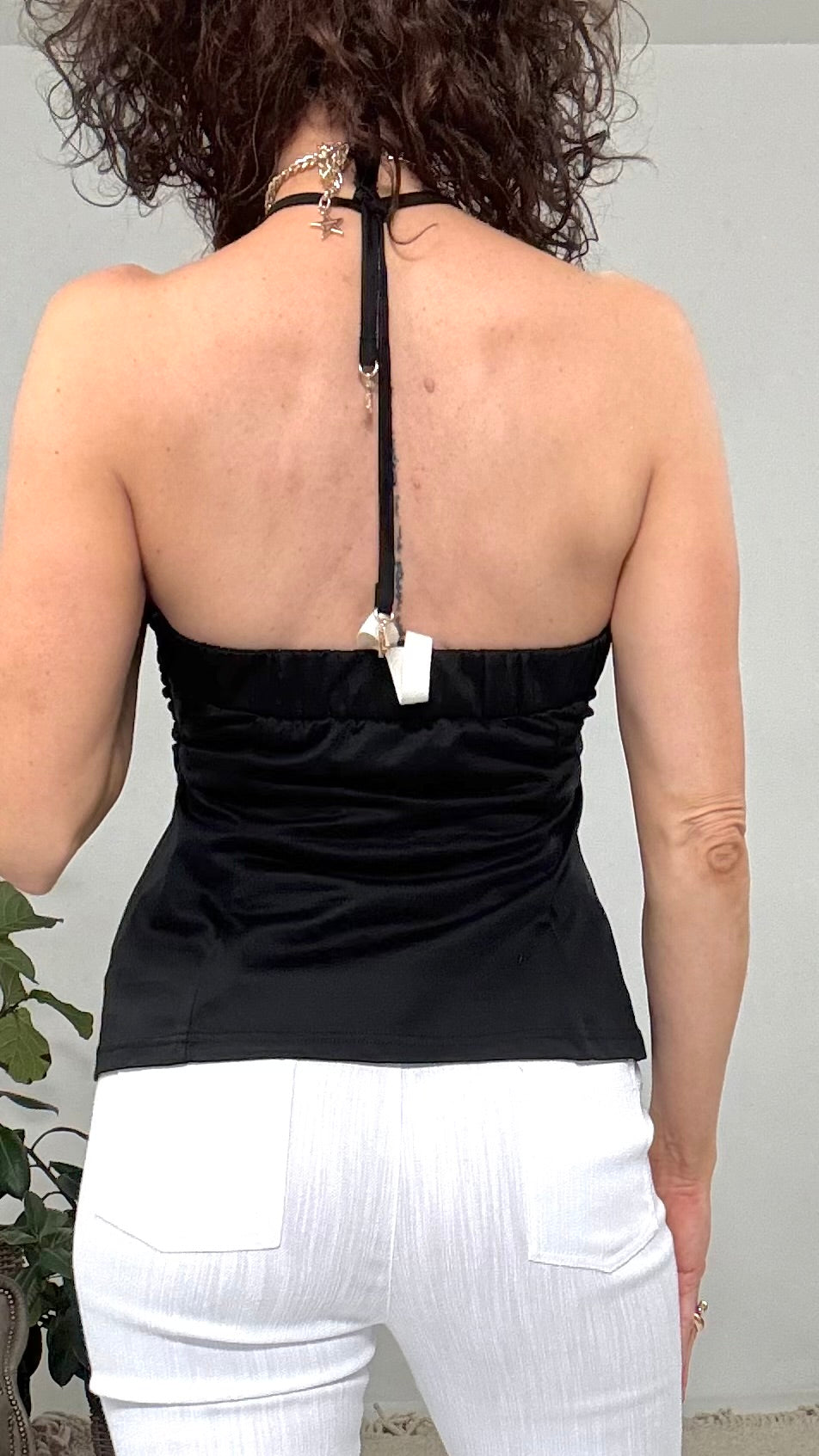 603 P25 NERO TOP IN JERSEY MODAL ARRICCI DAVANTI