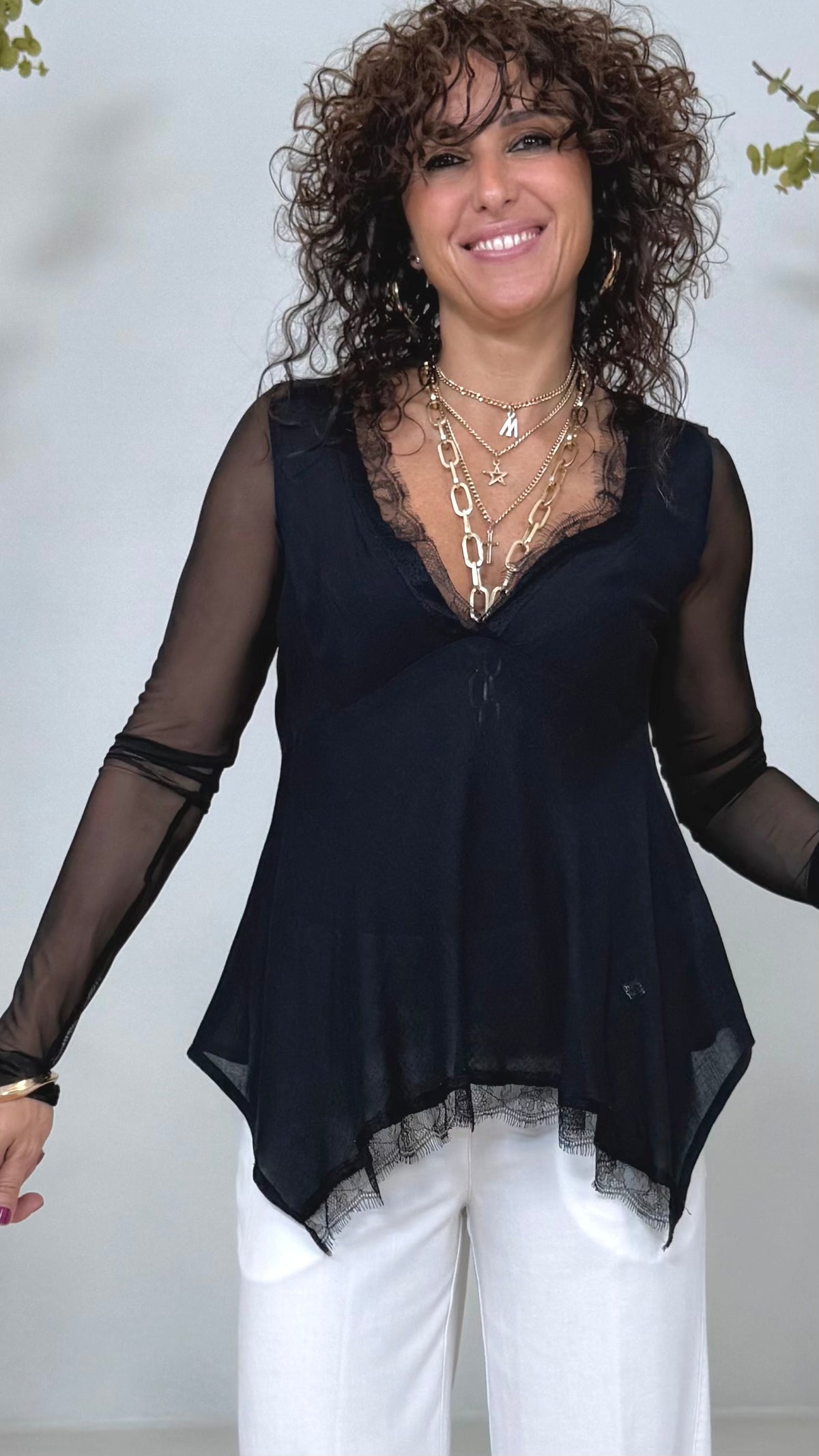 TOP IN GARZA VISCOSA LANA