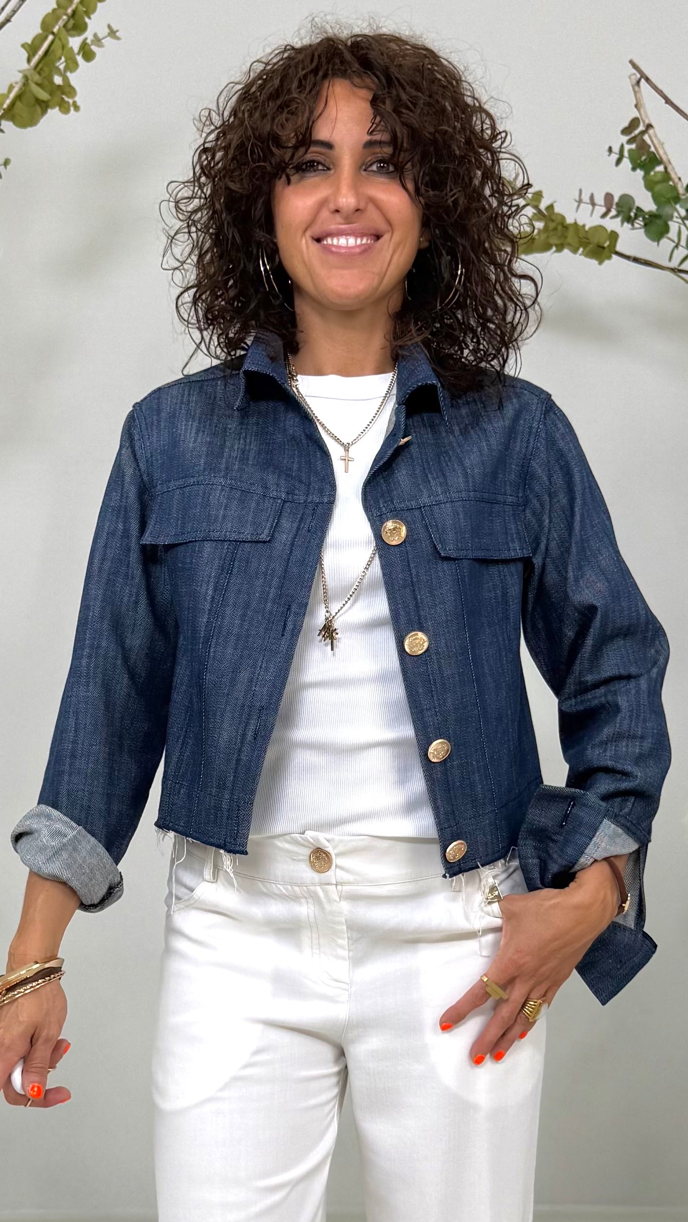 GIUBBINO JEANS IN DENIM 100% COTONE