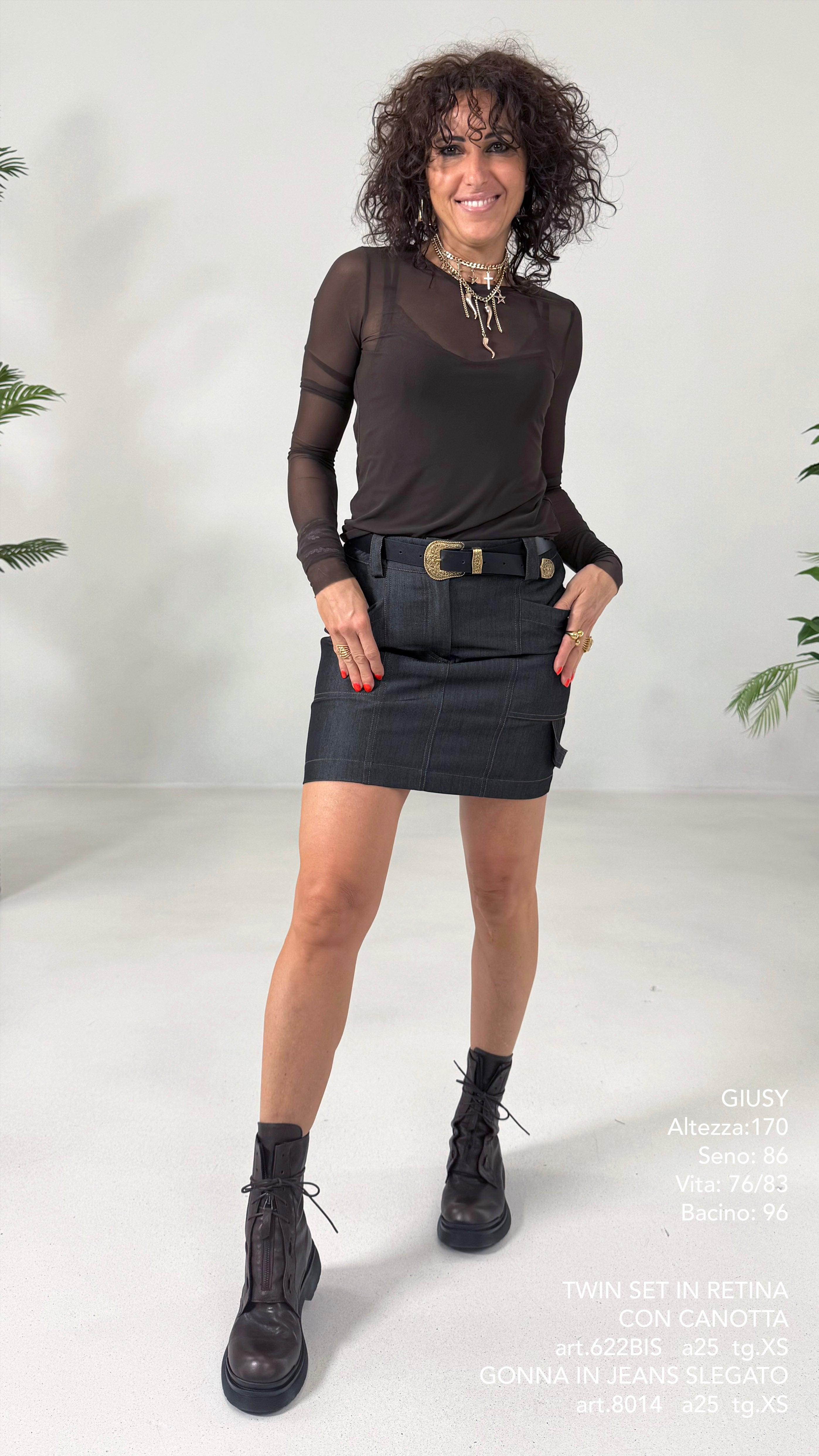 GONNA IN JEANS SLEGATO