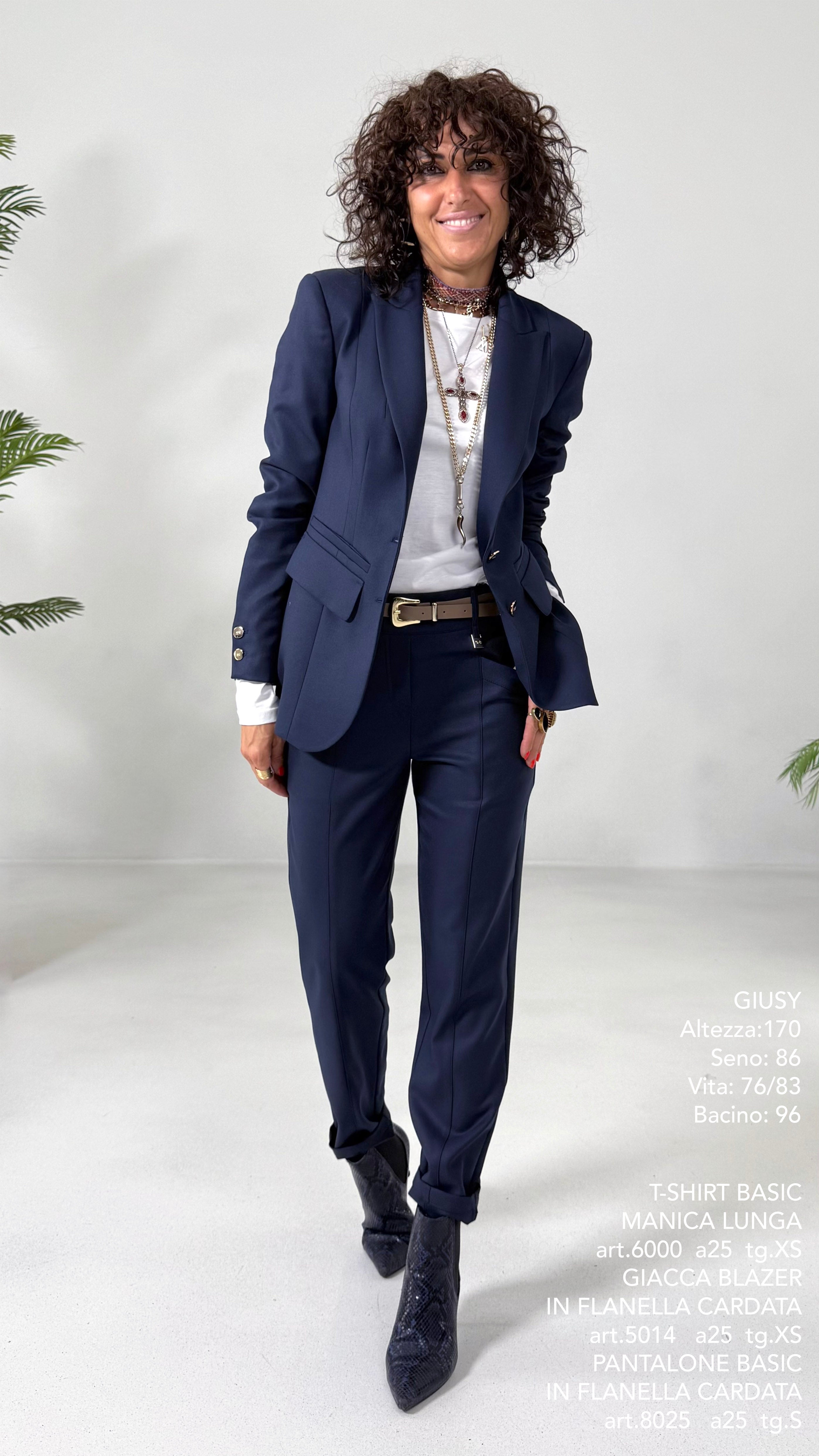 PANTALONE LINEA BASIC IN FLANELLA CARDATA