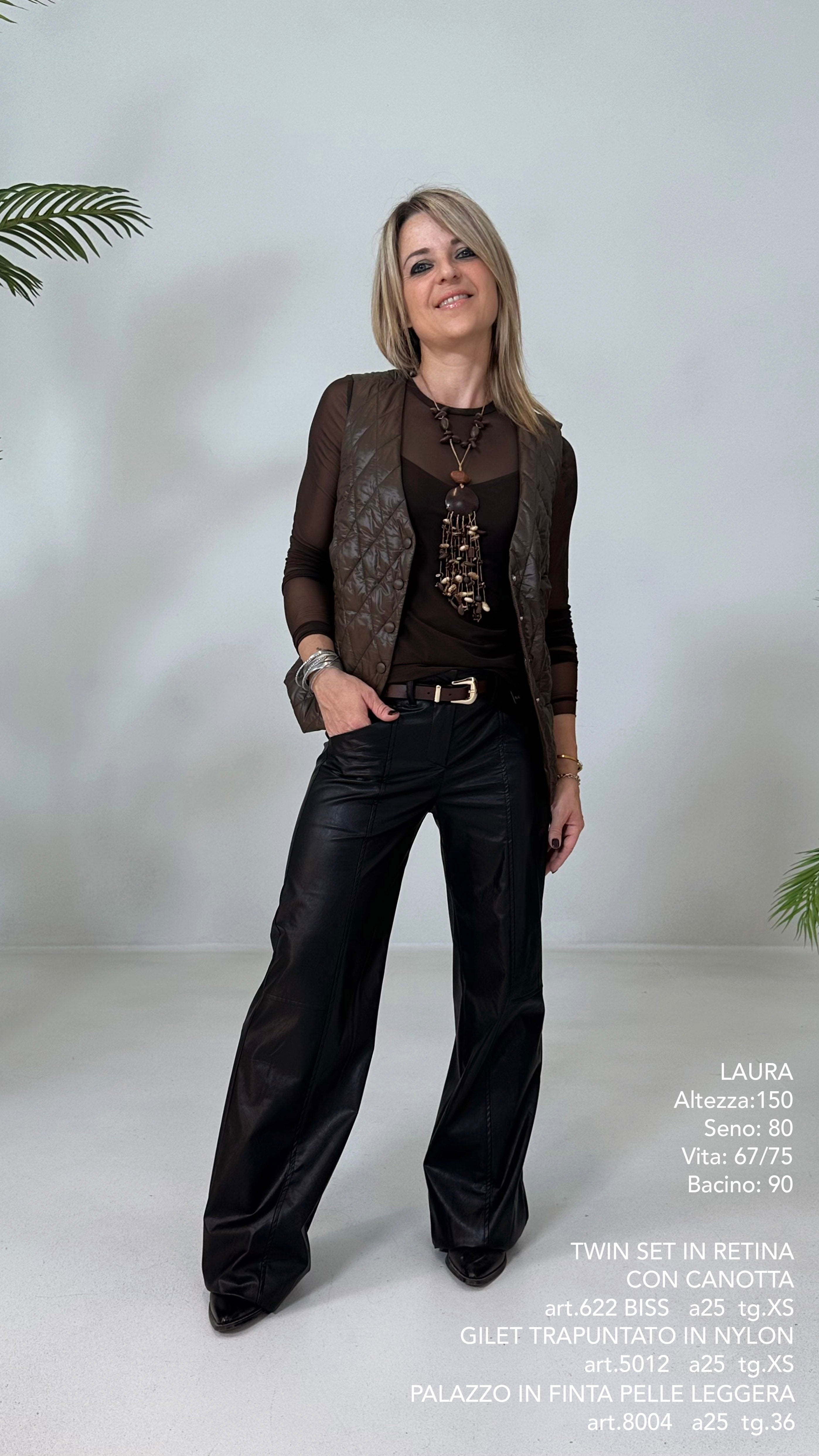 GILET TRAPUNTA ROMBO IN NYLON