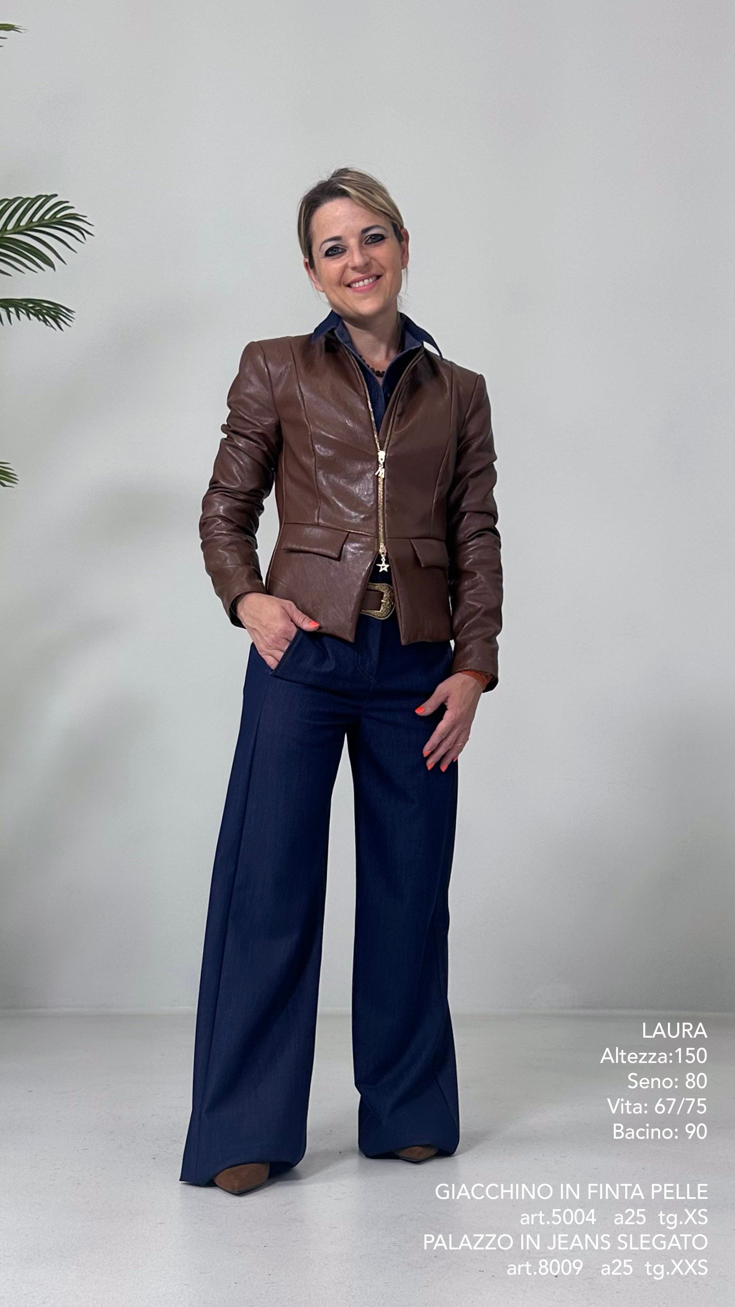 GIACCHINO IN FINTA PELLE MOSSA CON FODERA CANGIANTE