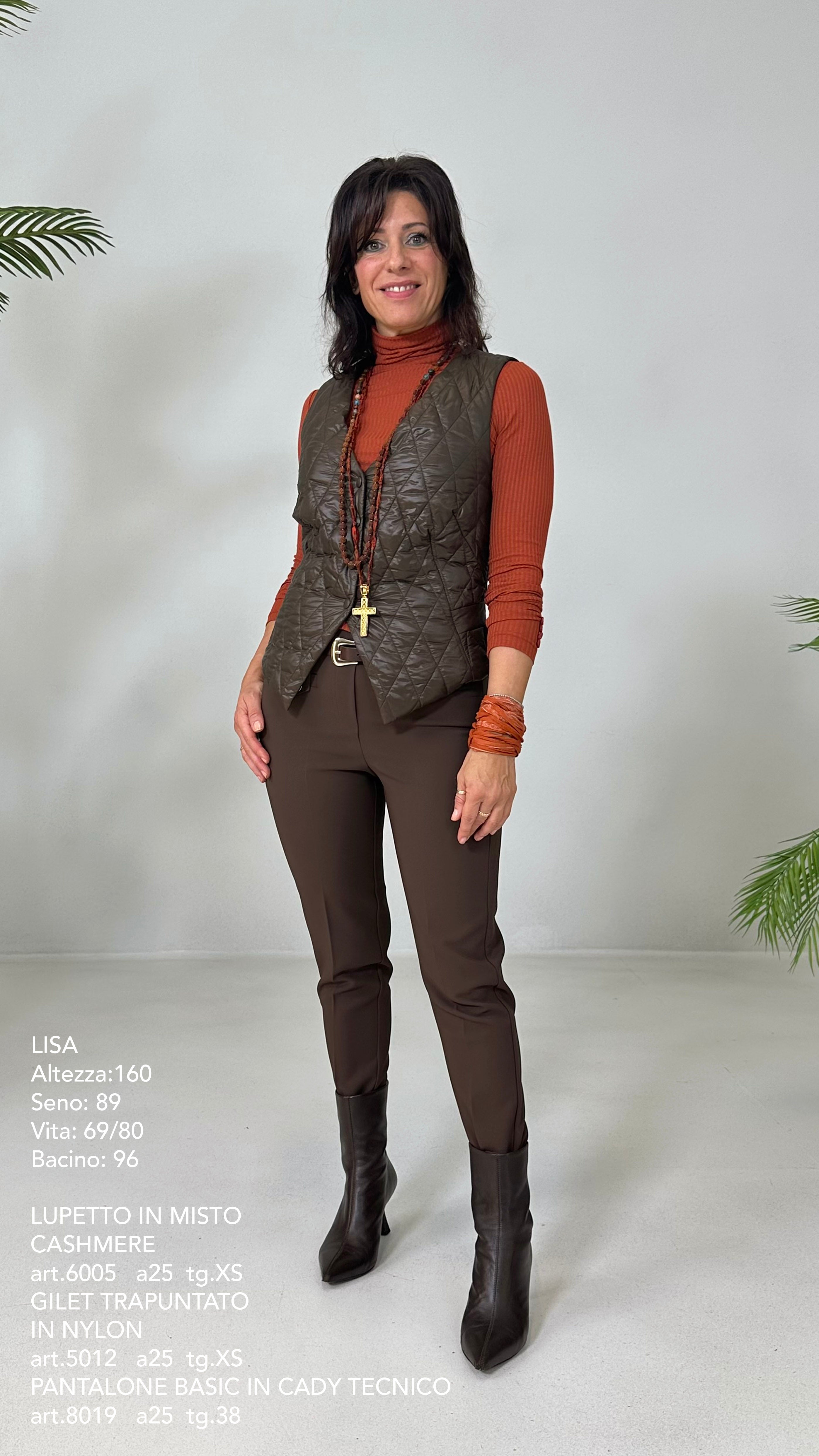 GILET TRAPUNTA ROMBO IN NYLON