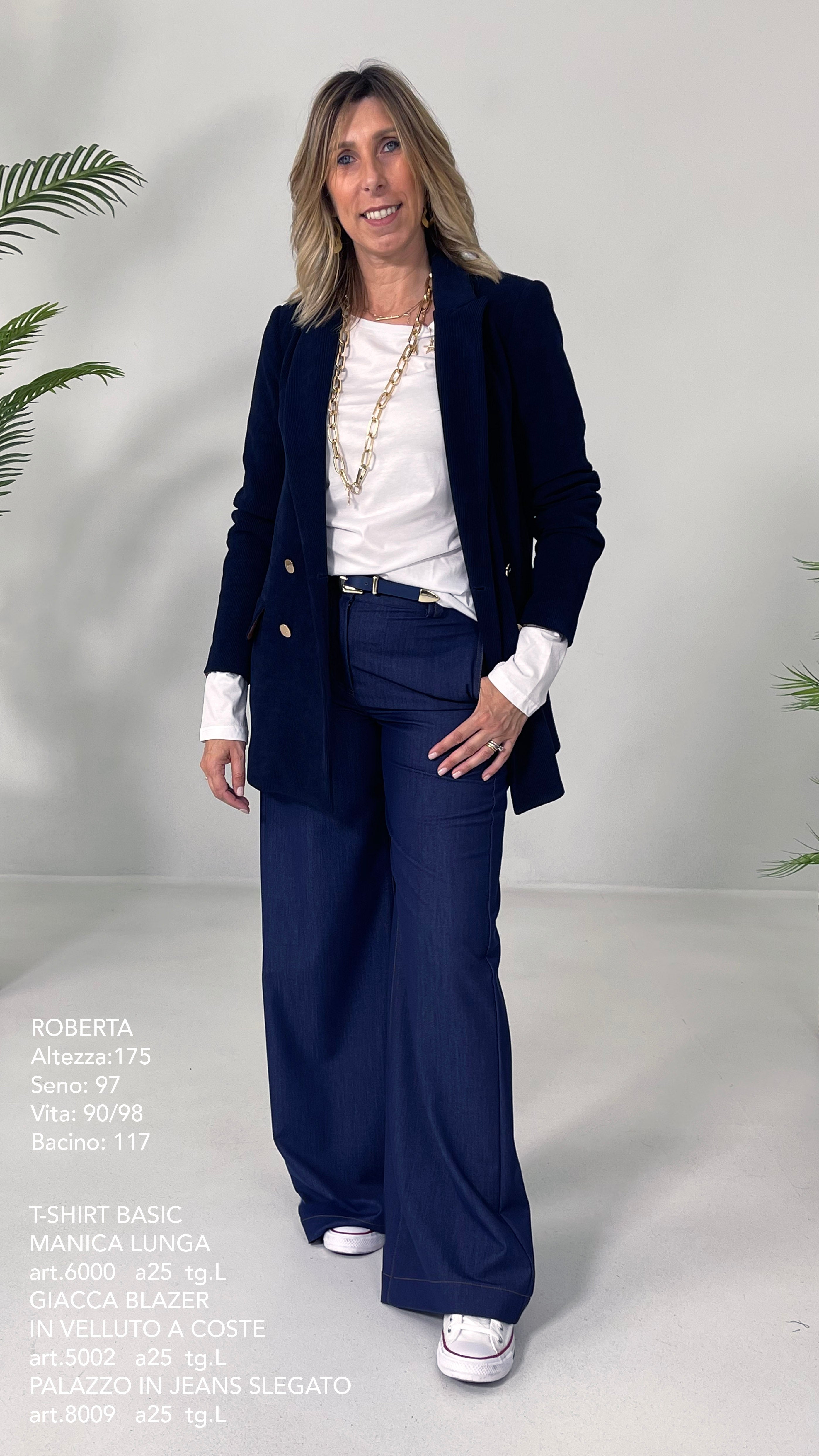 T-SHIRT BASIC MANICA LUNGA IN JERSEY DI COTONE MODAL