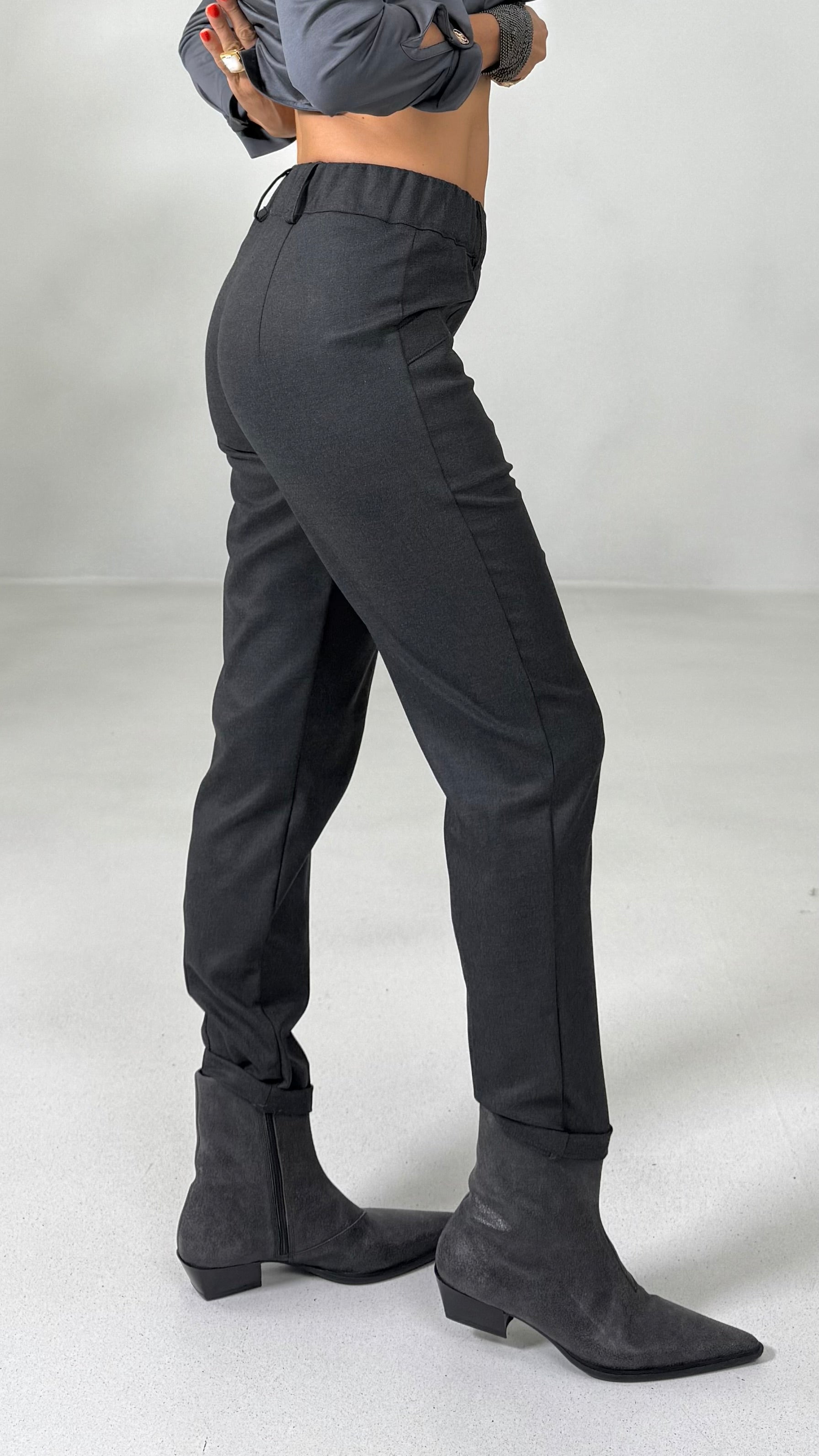 PANTALONE LINEA BASIC IN FLANELLA CARDATA