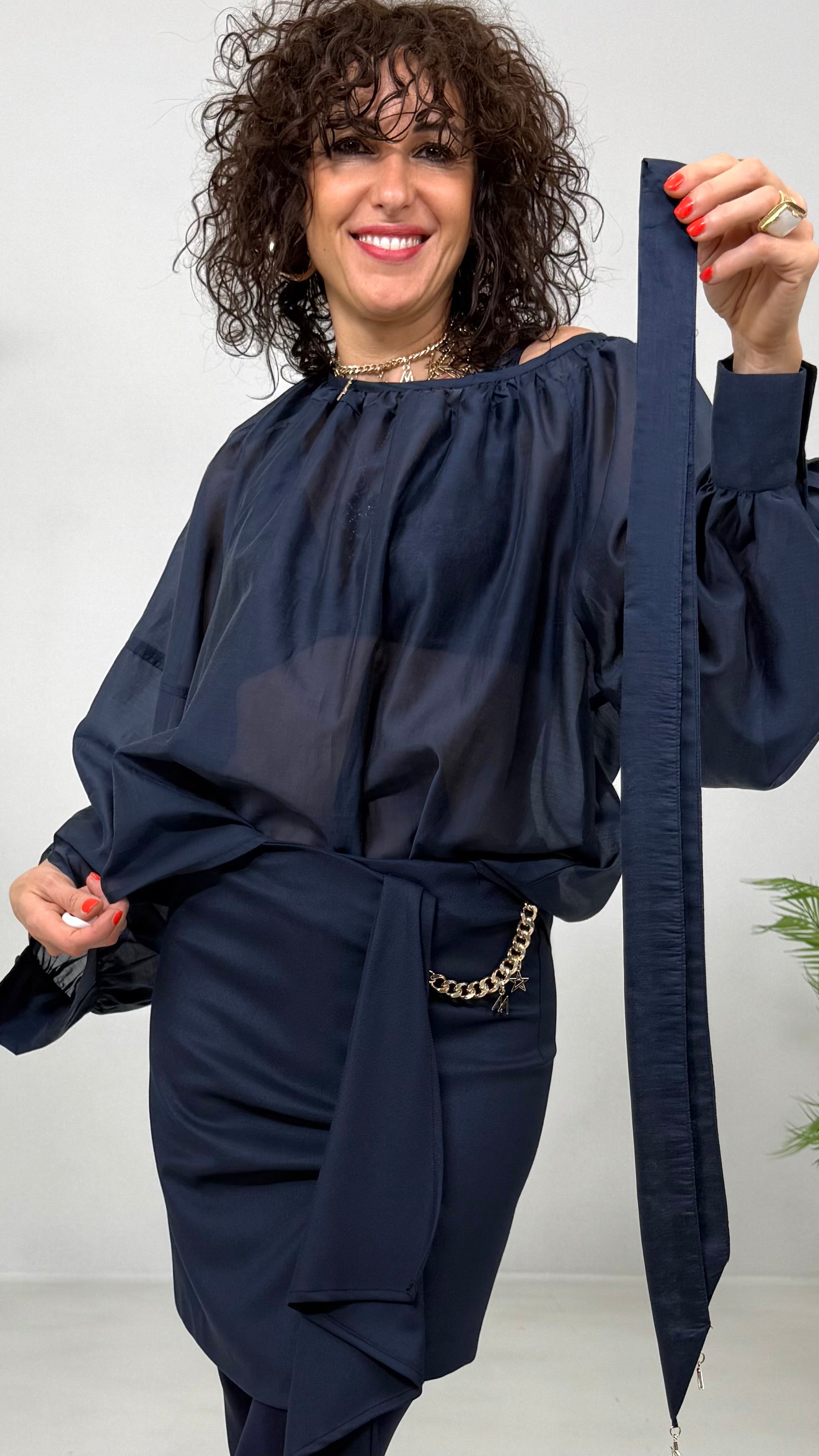 CAMICIA CON FUSCIACCA IN ORGANZA