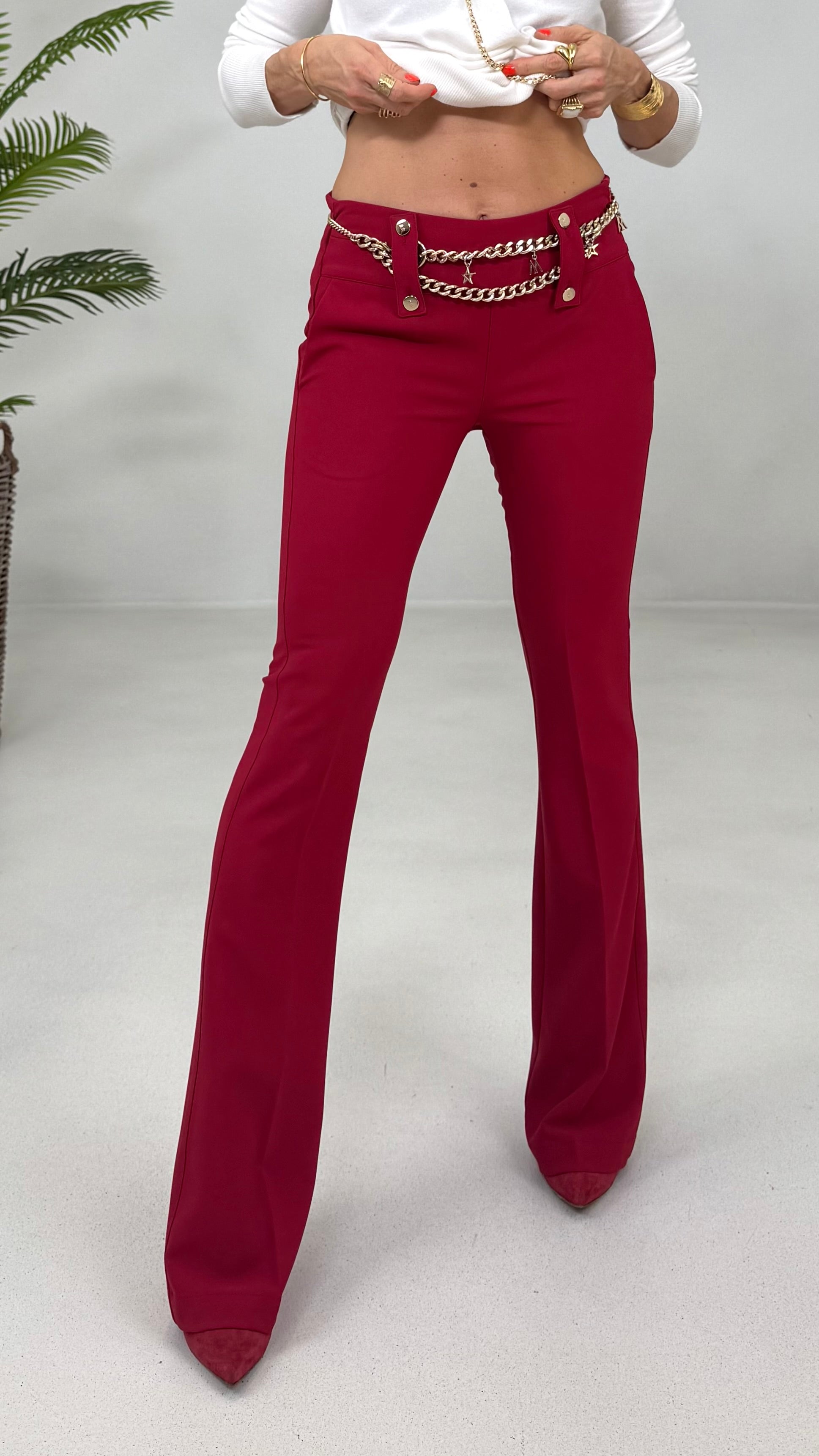 PANTALONE A ZAMPETTA IN CADY TECNICO