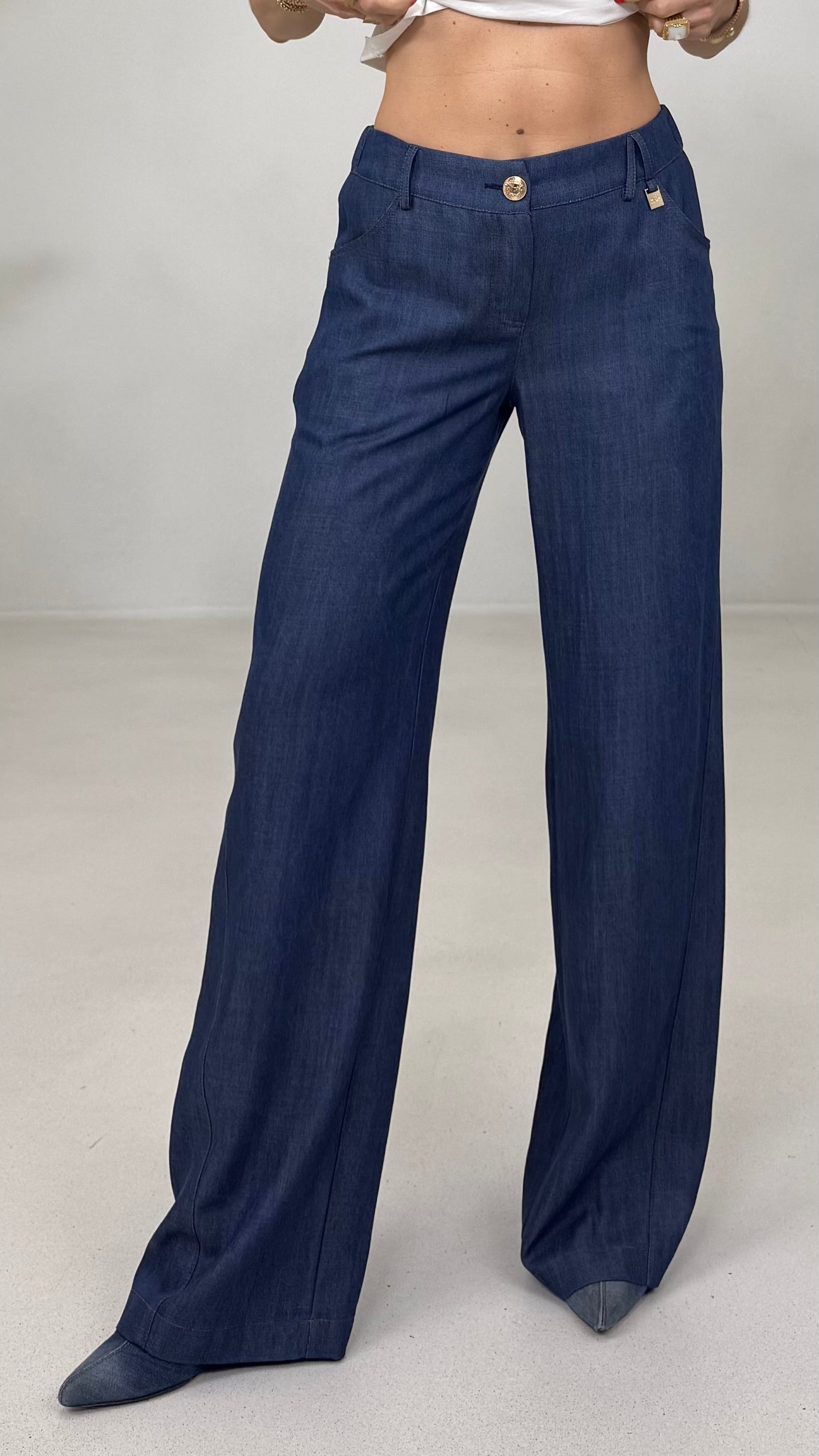 PALAZZO IN JEANS 100% LYOCELL