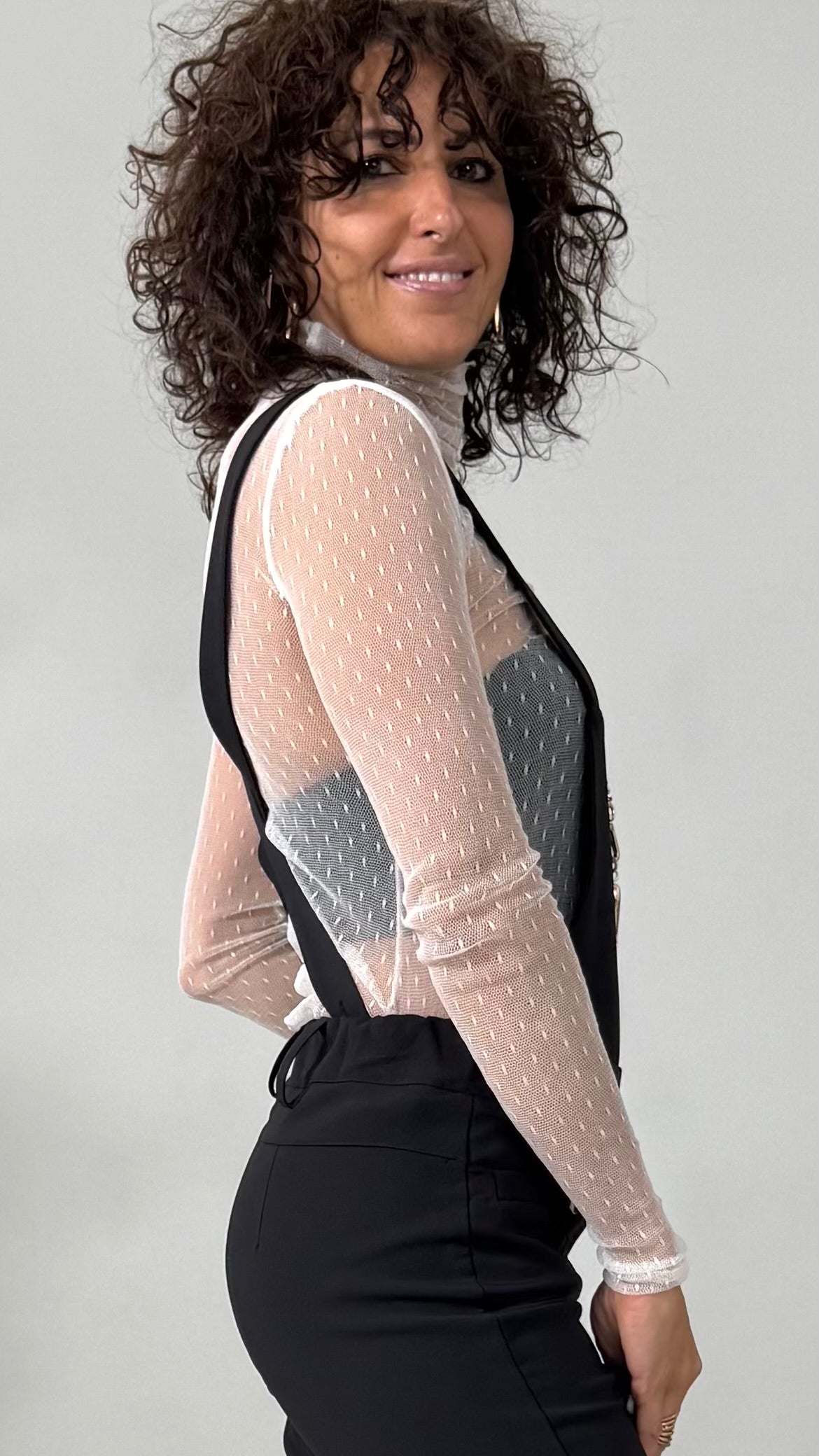 PETTORINA PER EFFETTO SALOPETTE IN CADY TECNICO