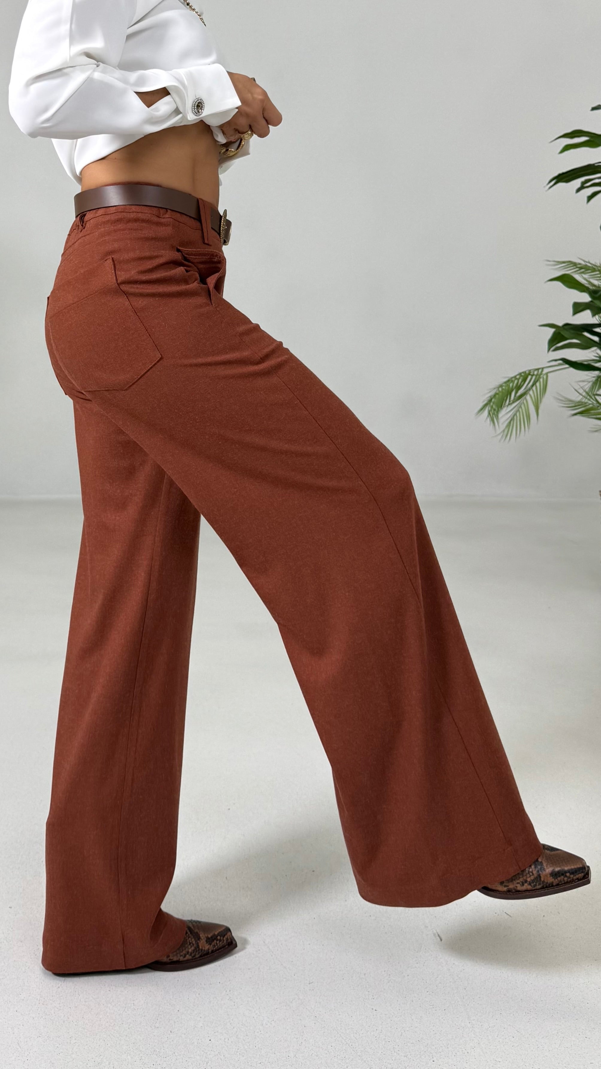 PALAZZO IN FLANELLA SUPER ELASTICA