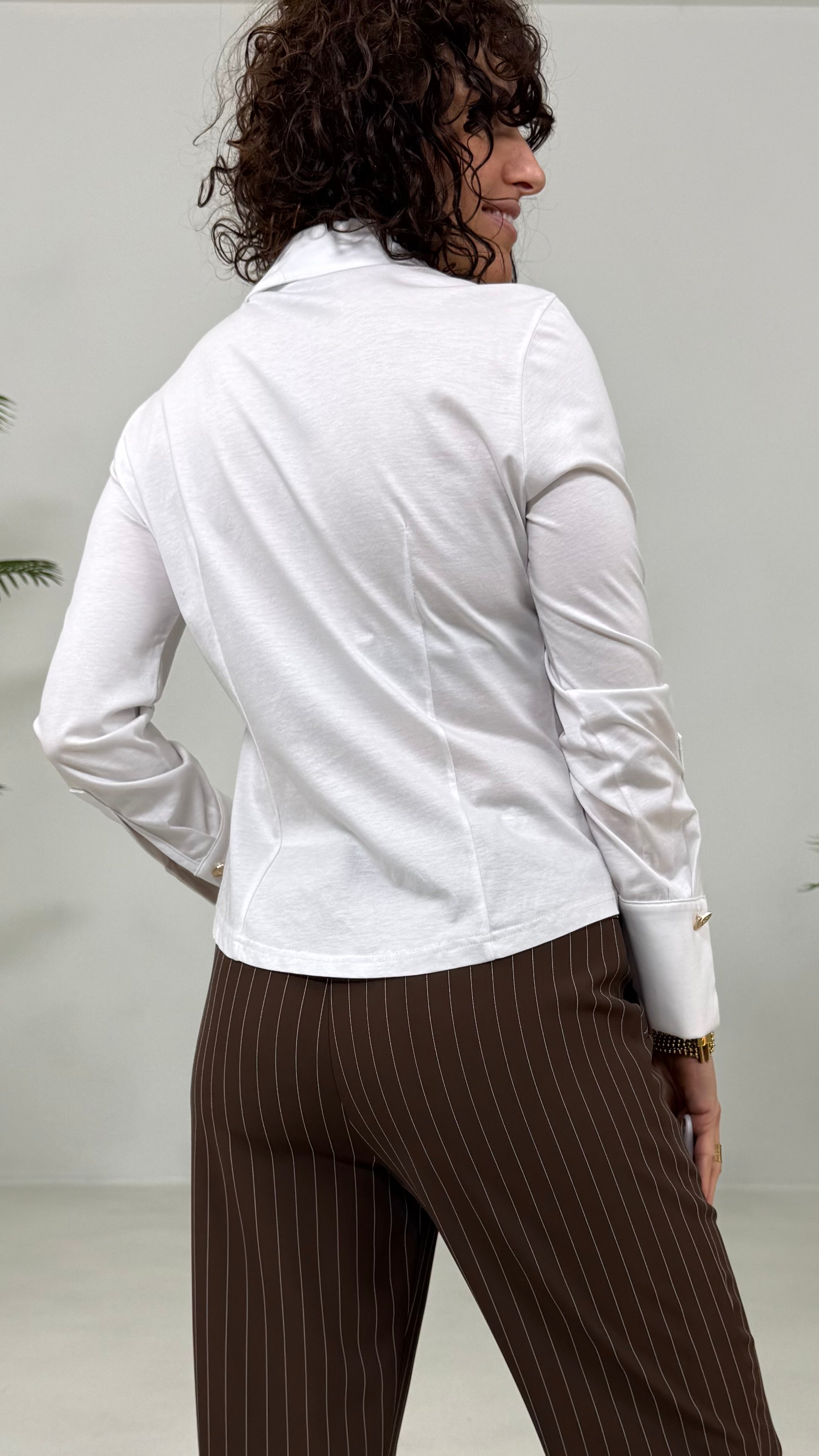CAMICIA IN JERSEY DI COTONE MODAL