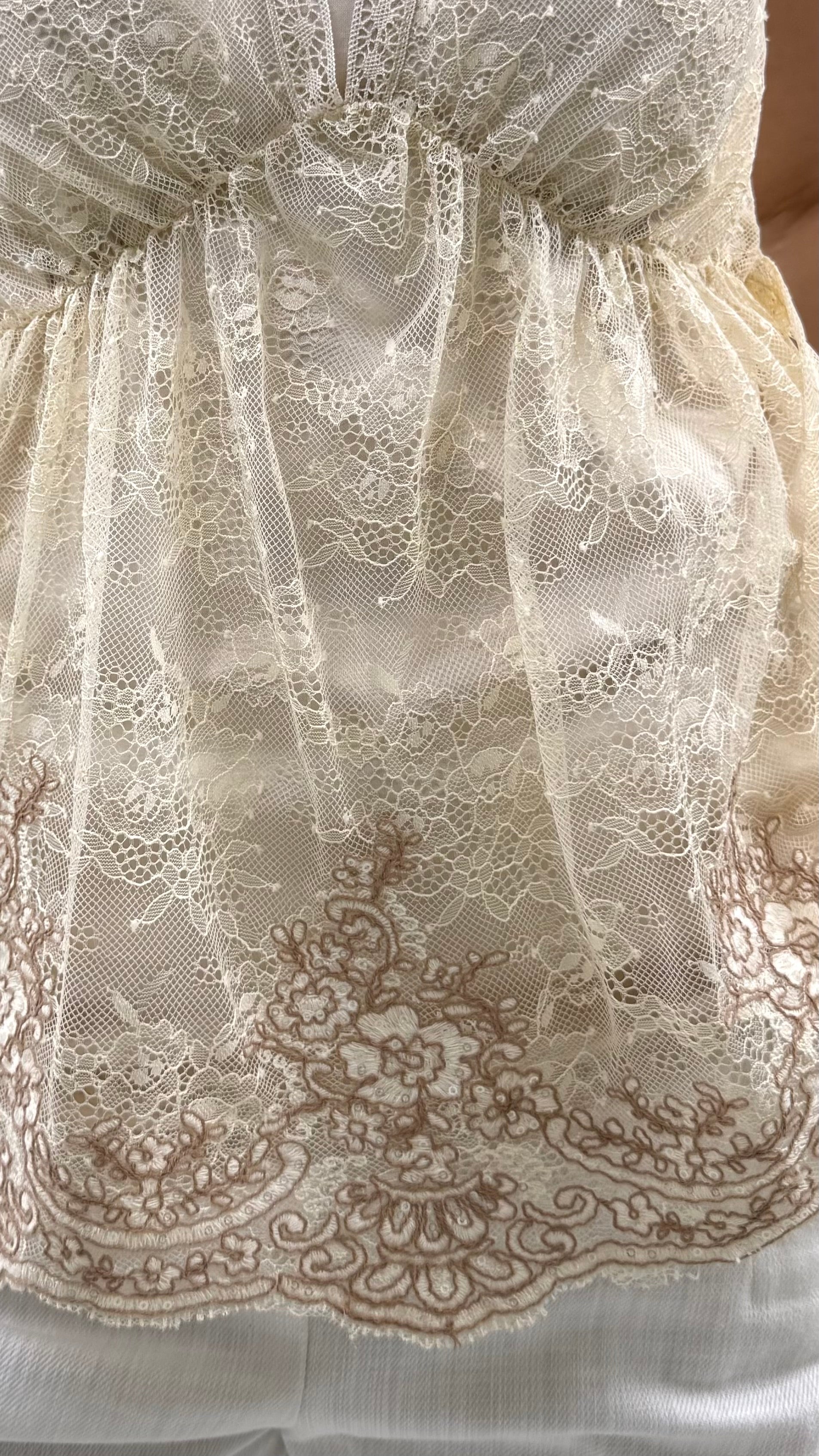 TWINSET TOP PIZZO RICAMATO PIU' TOP IN JERSEY MODAL