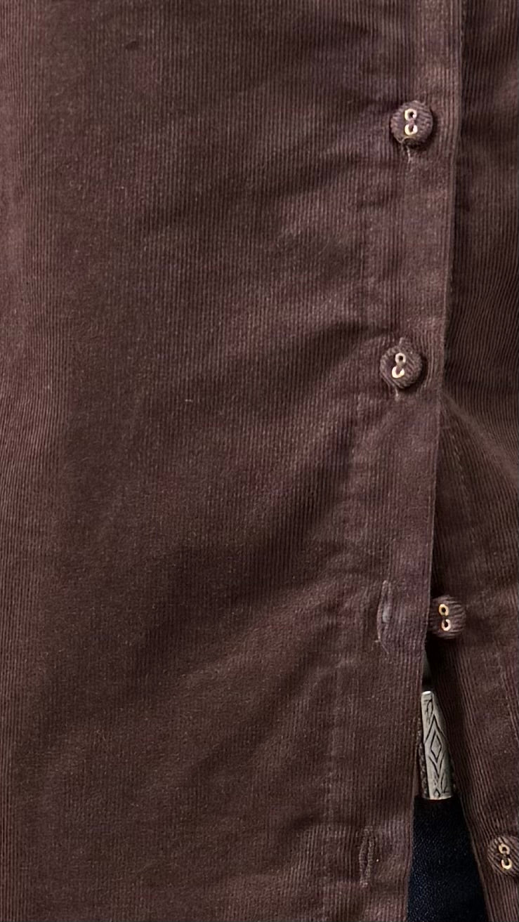 CAMICIA IN VELLUTO 2000 RIGHE