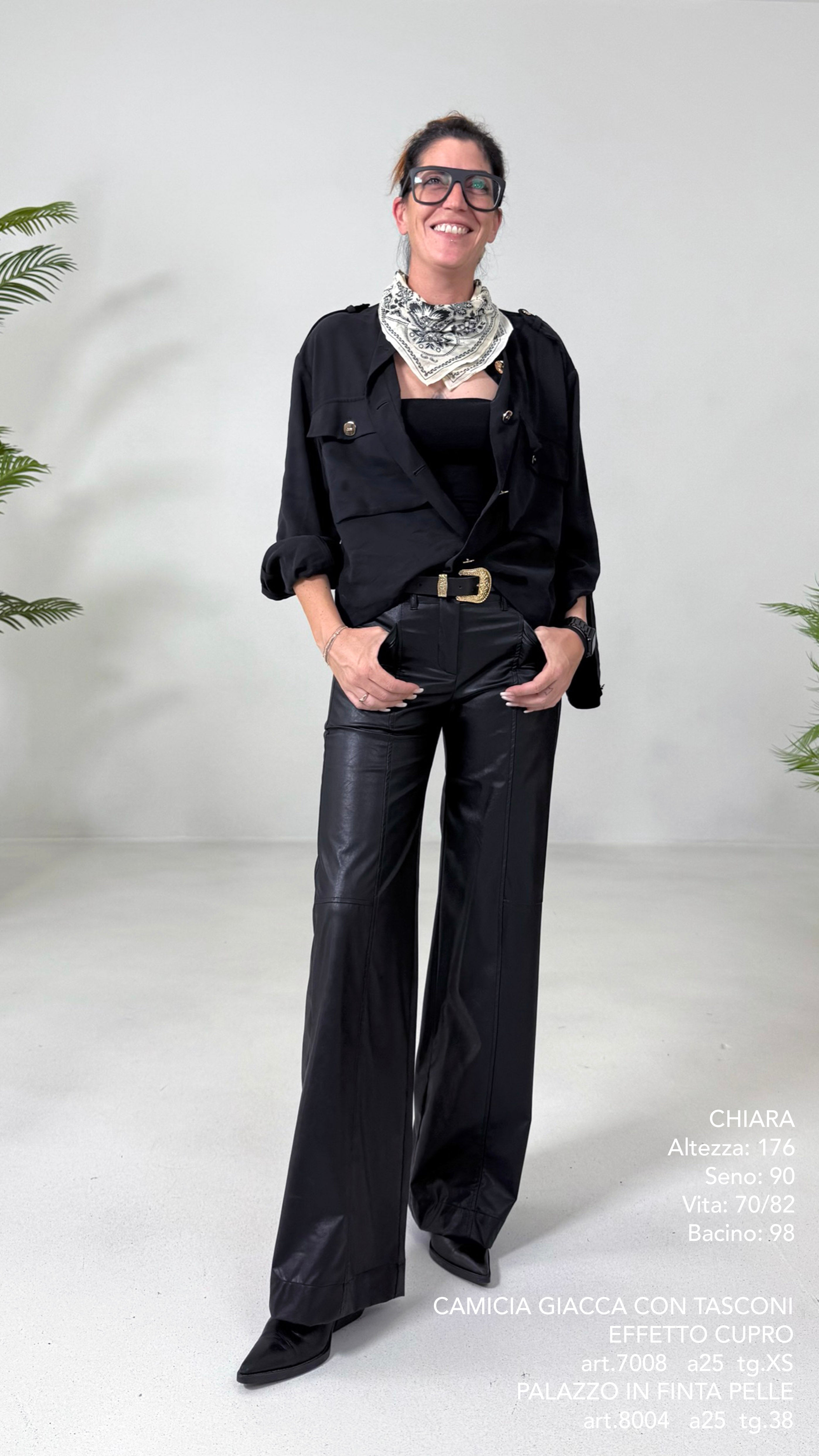 CAMICIA GIACCA CON TASCONI IN TECNICO VISCOSA EFFETTO CUPRO