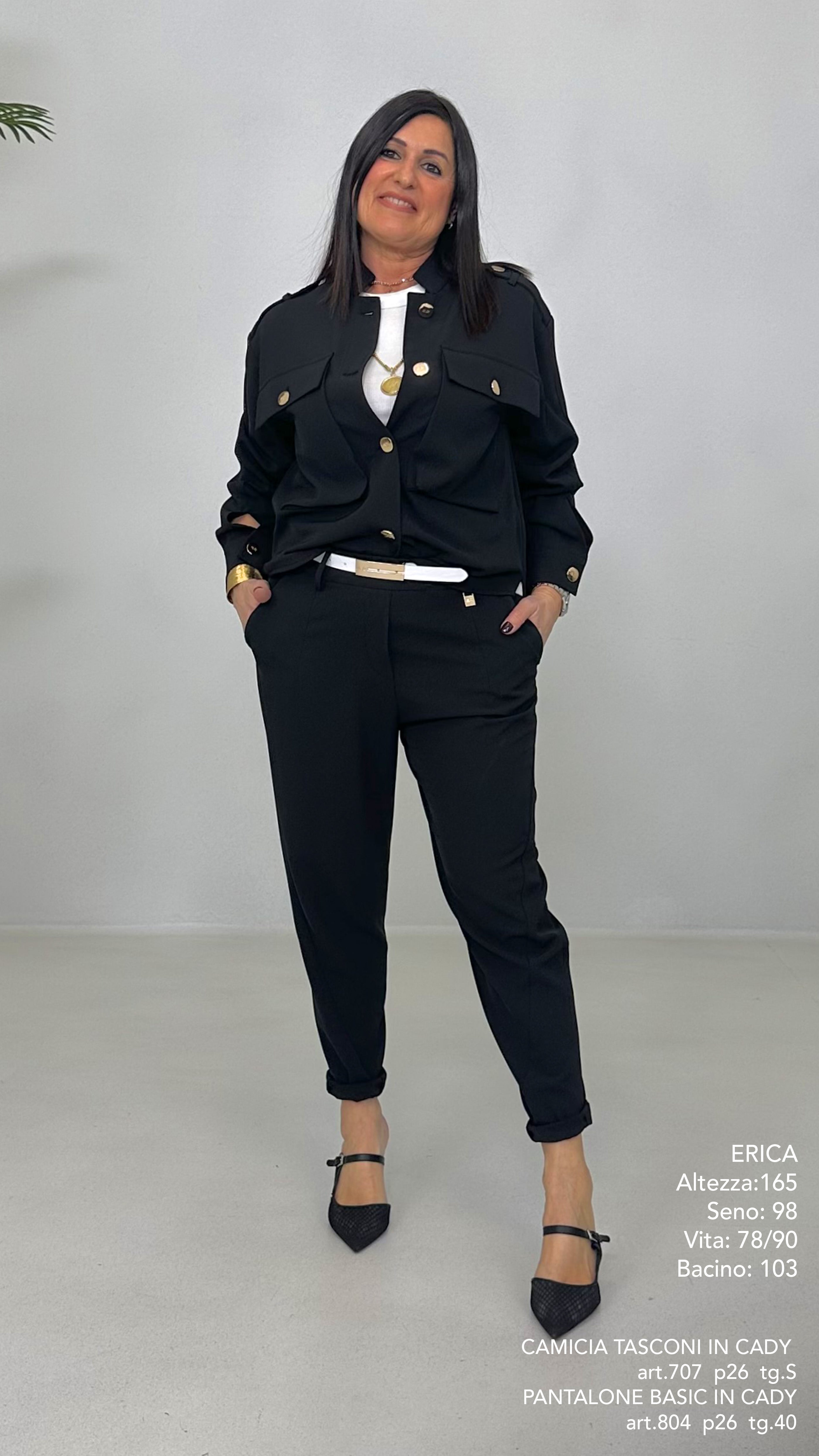 PANTALONE BASIC IN CADY FLUIDO