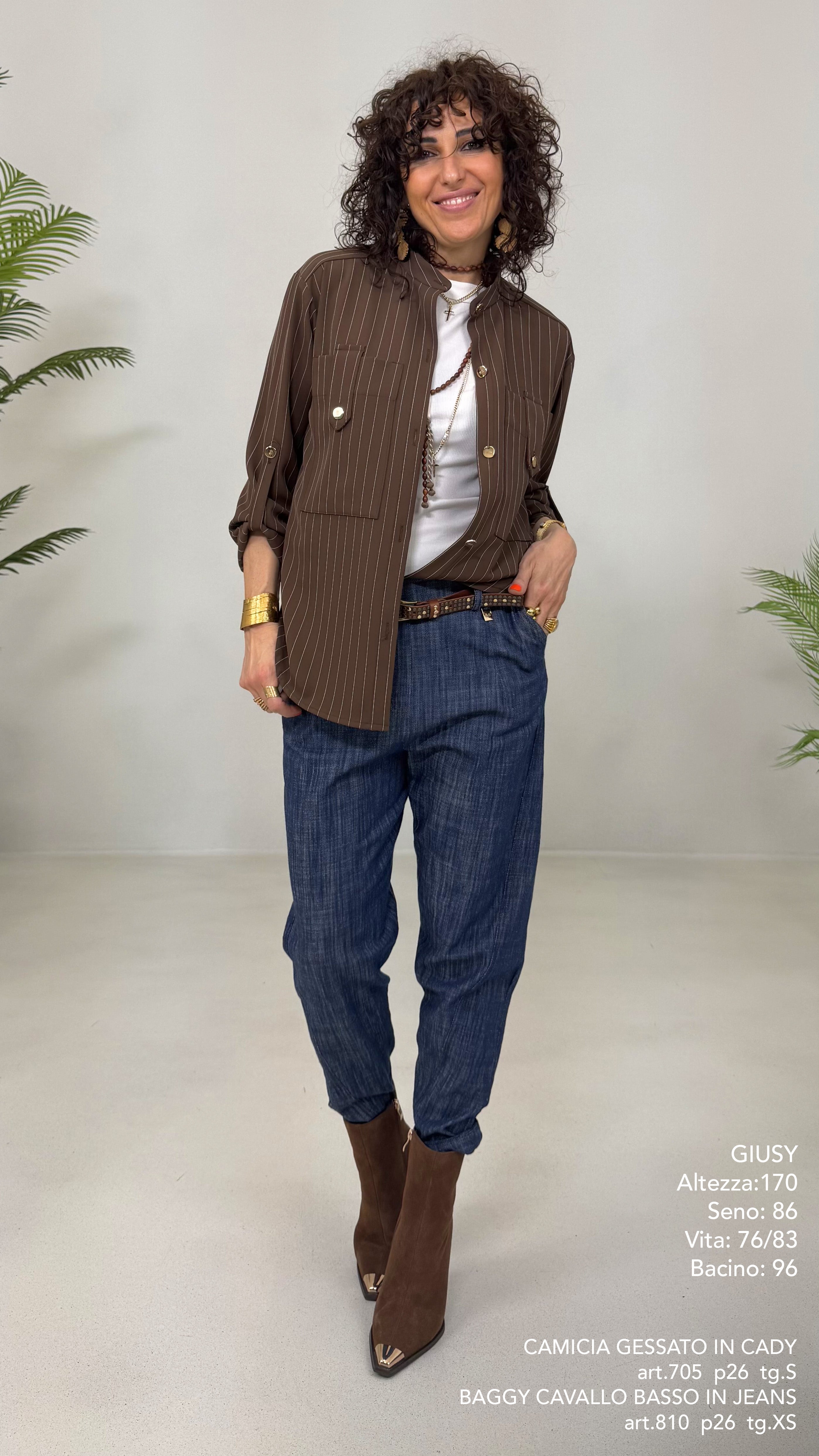 BAGGY CAVALLO BASSO IN COTONE JEANS