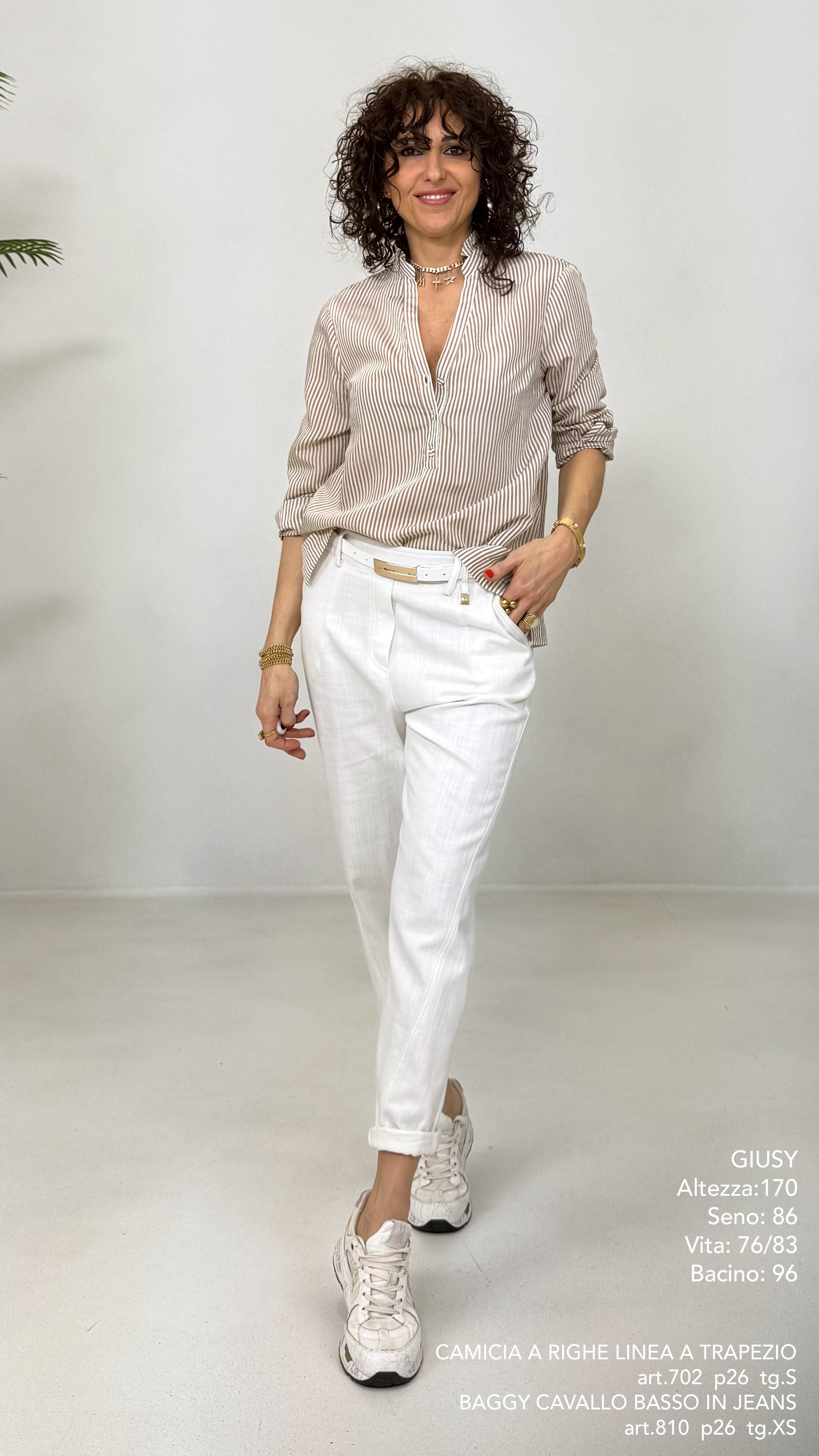 CAMICIA A RIGHE LINEA A TRAPEZIO