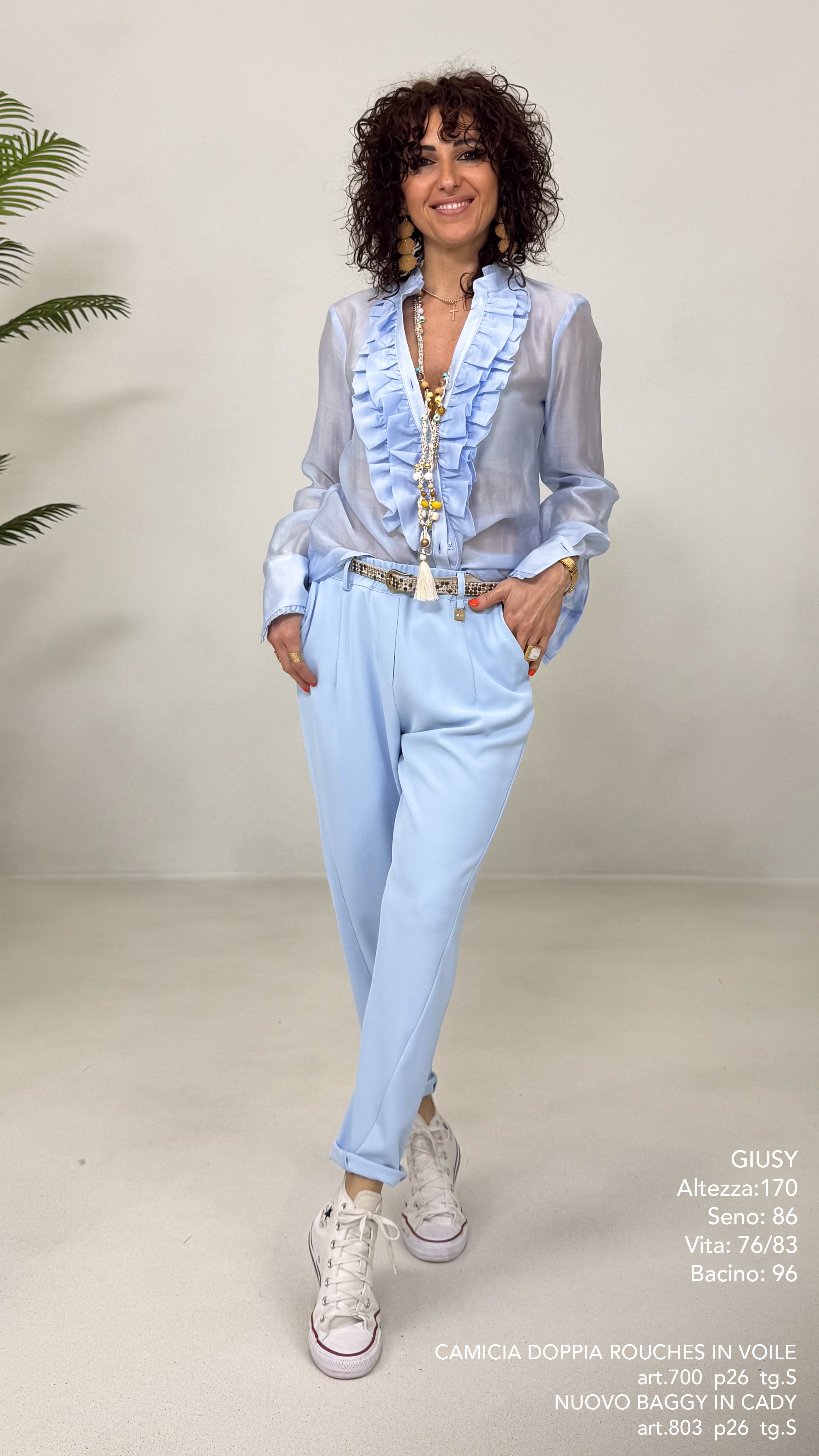 CAMICIA DOPPIA ROUCHES IN VOILE