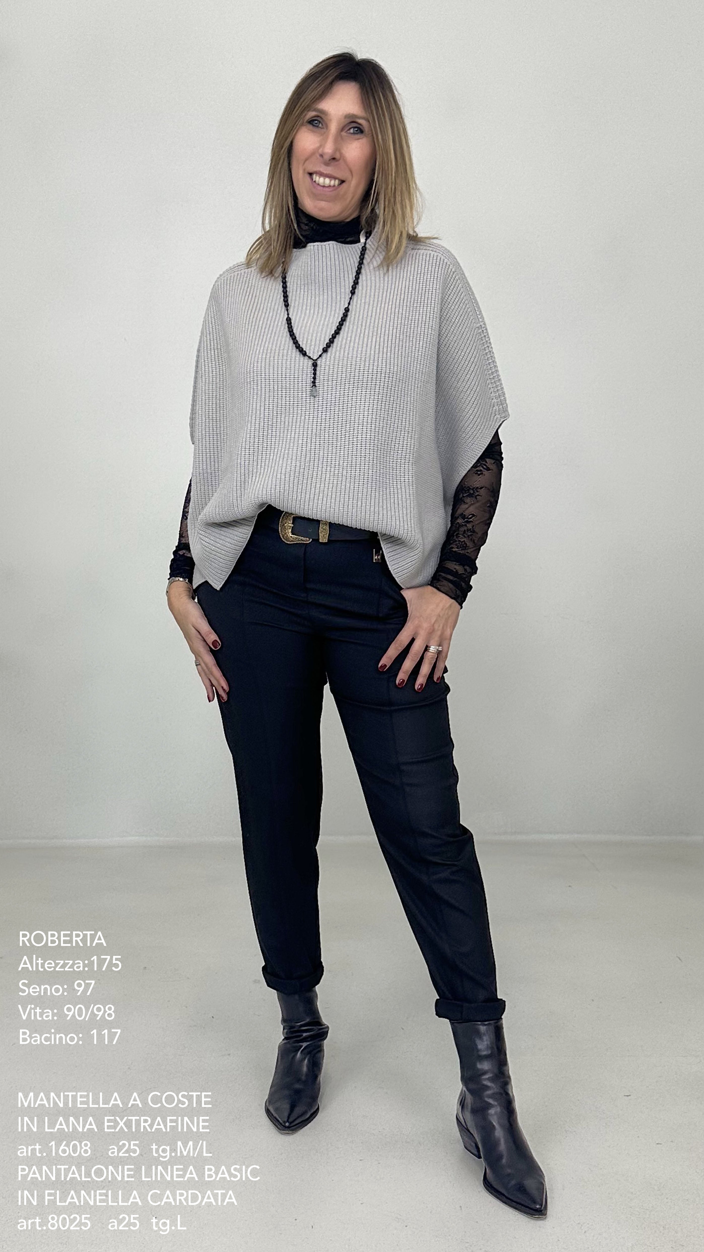 MANTELLA A COSTE 100 % LANA