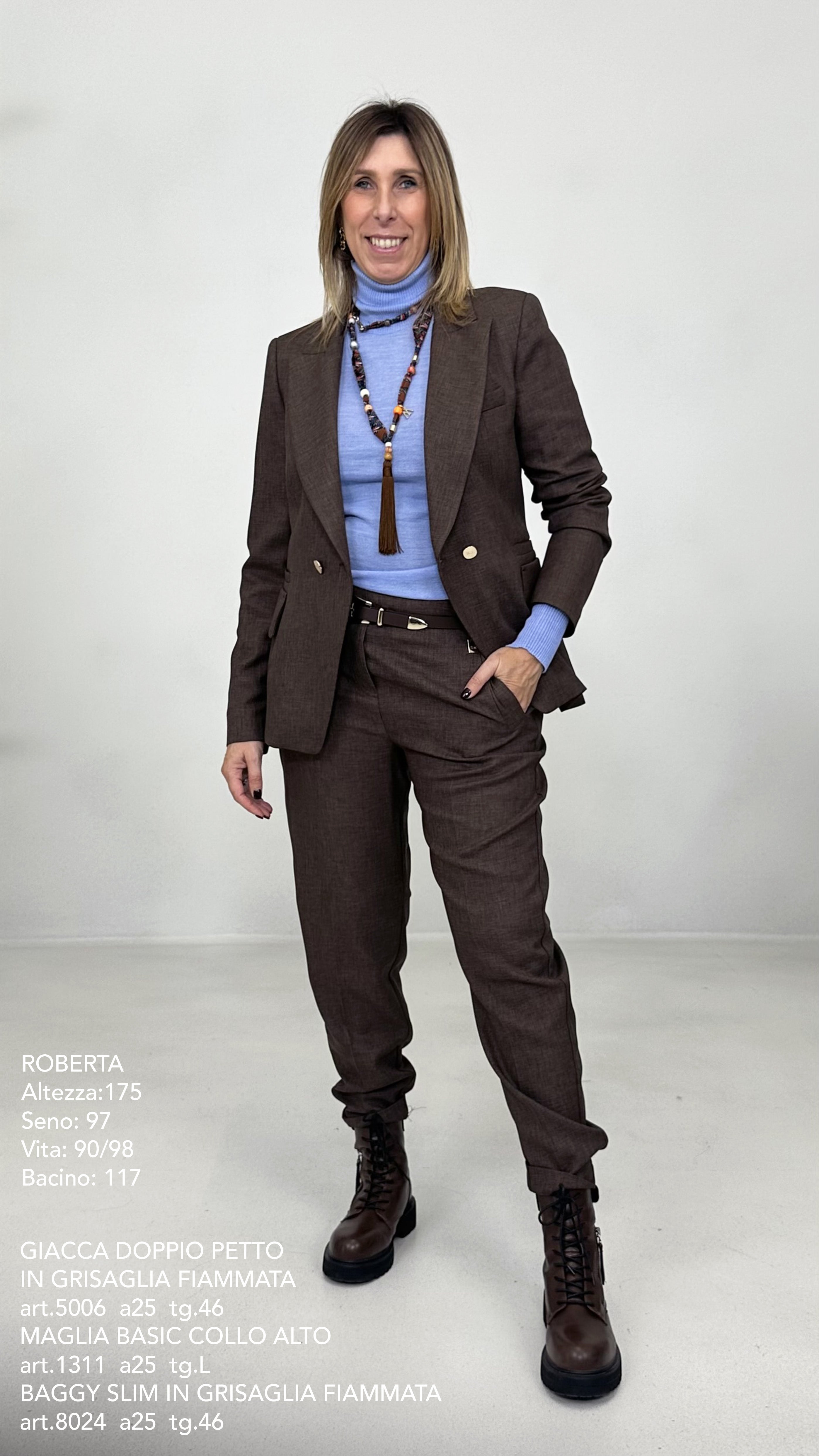 GIACCA DOPPIO PETTO IN GRISAGLIA FIAMMATA