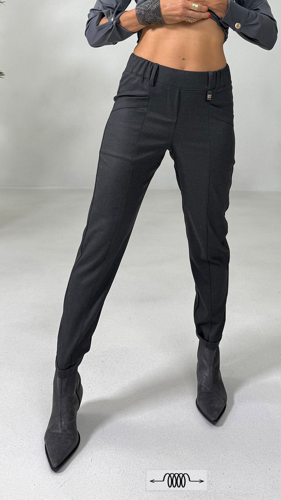 PANTALONE LINEA BASIC IN FLANELLA CARDATA