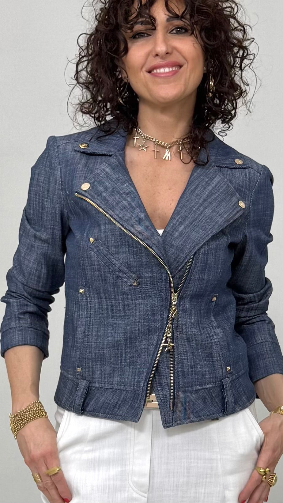 CHIODO IN COTONE JEANS