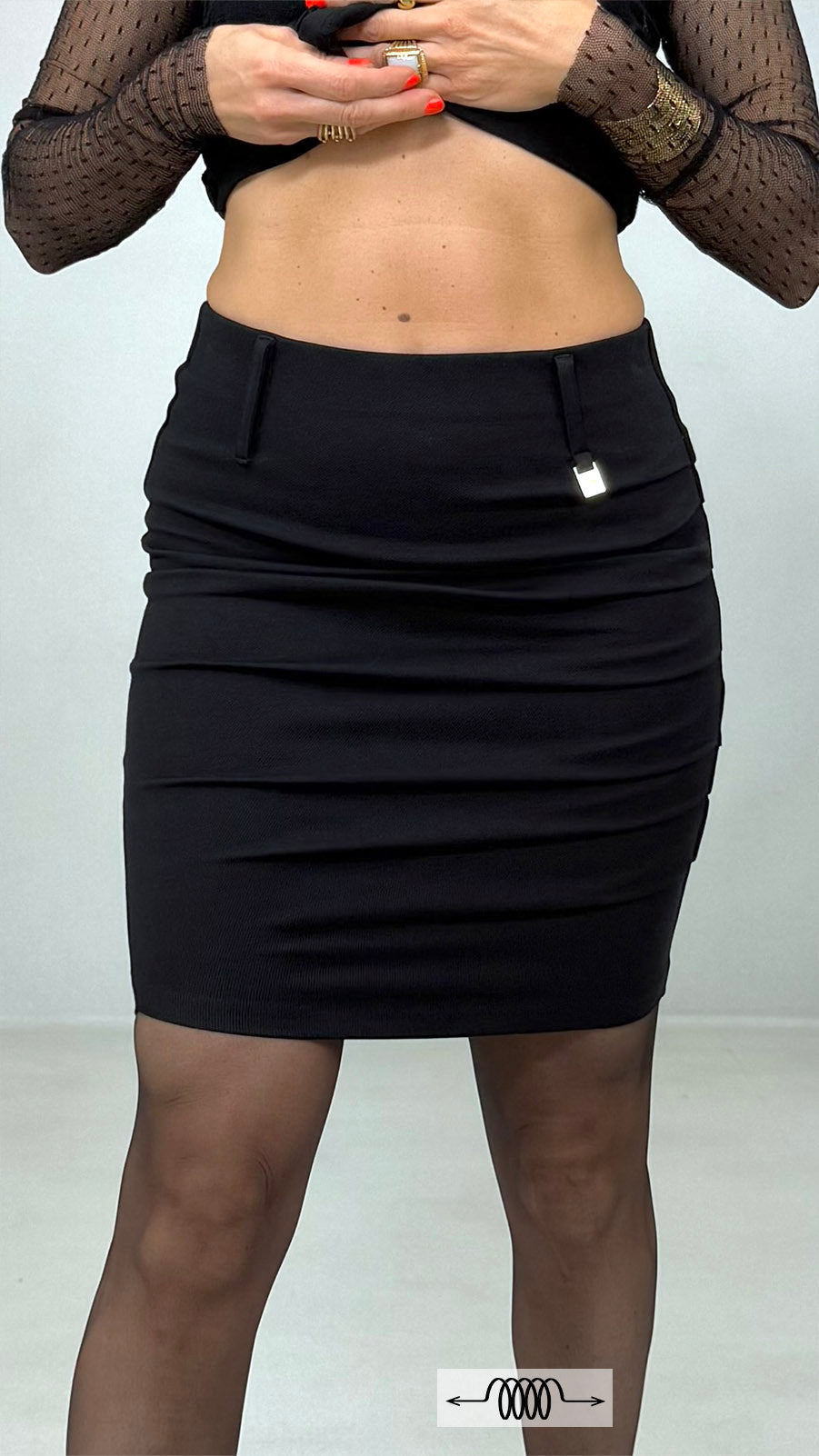 GONNA IN PUNTO MILANO DIAGONALE CON PIEGHE