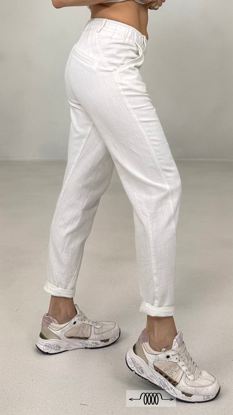 BAGGY CAVALLO BASSO IN COTONE JEANS