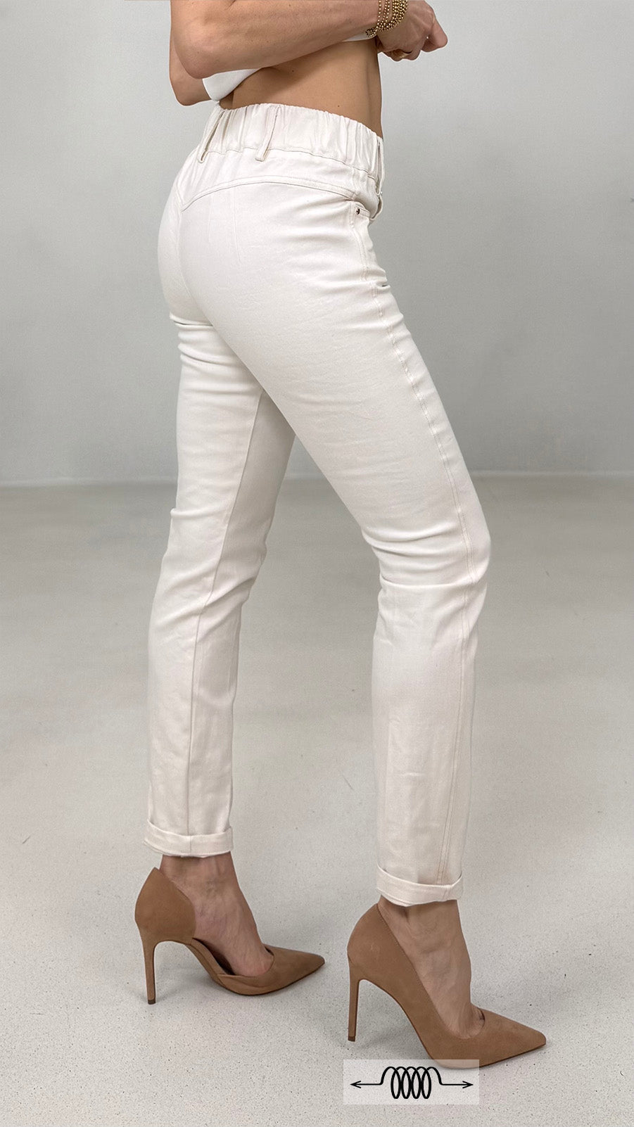 SKINNY IN COTONE ELASTICO