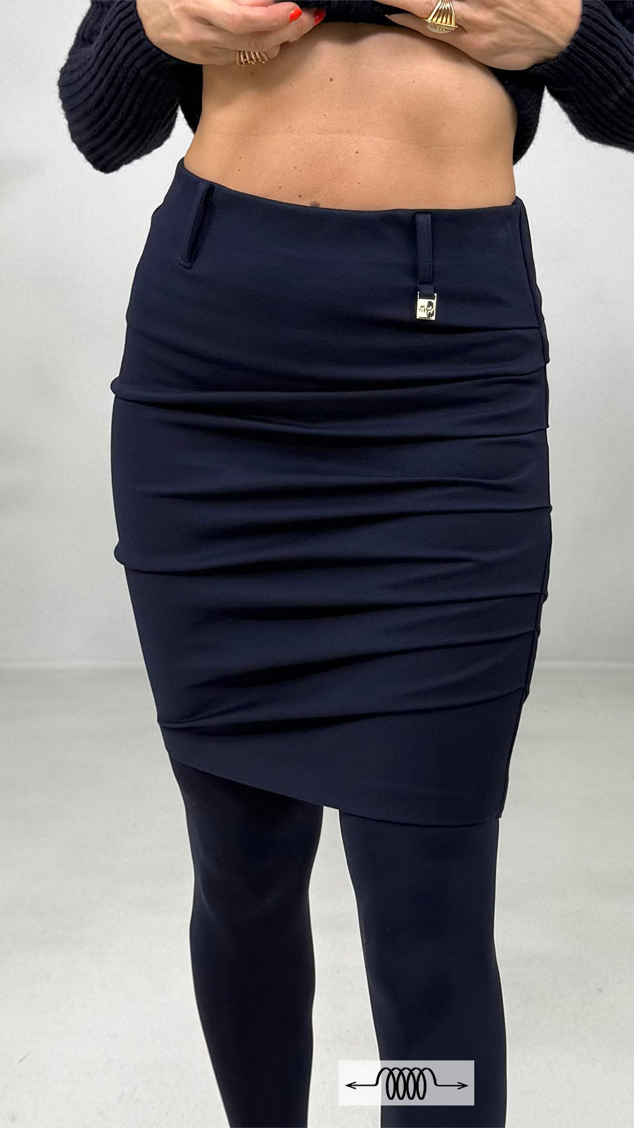 GONNA IN PUNTO MILANO DIAGONALE CON PIEGHE