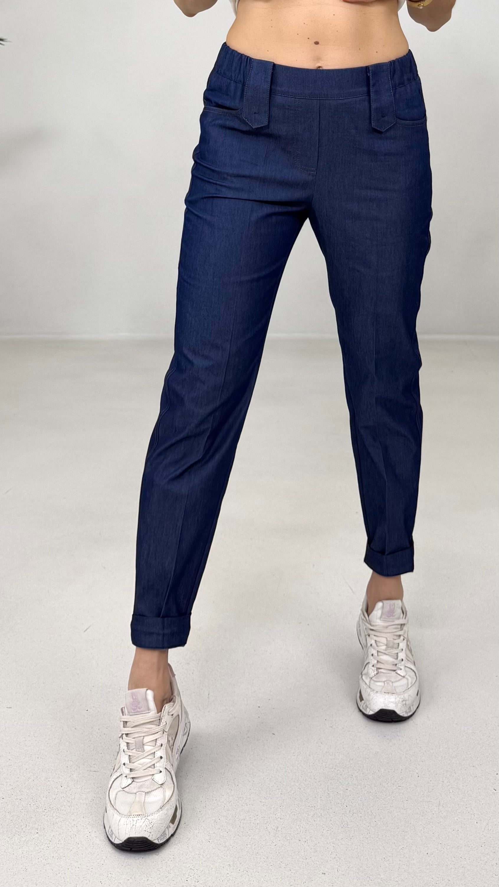 BASIC IN JEANS ELASTICO CON ALAMARI