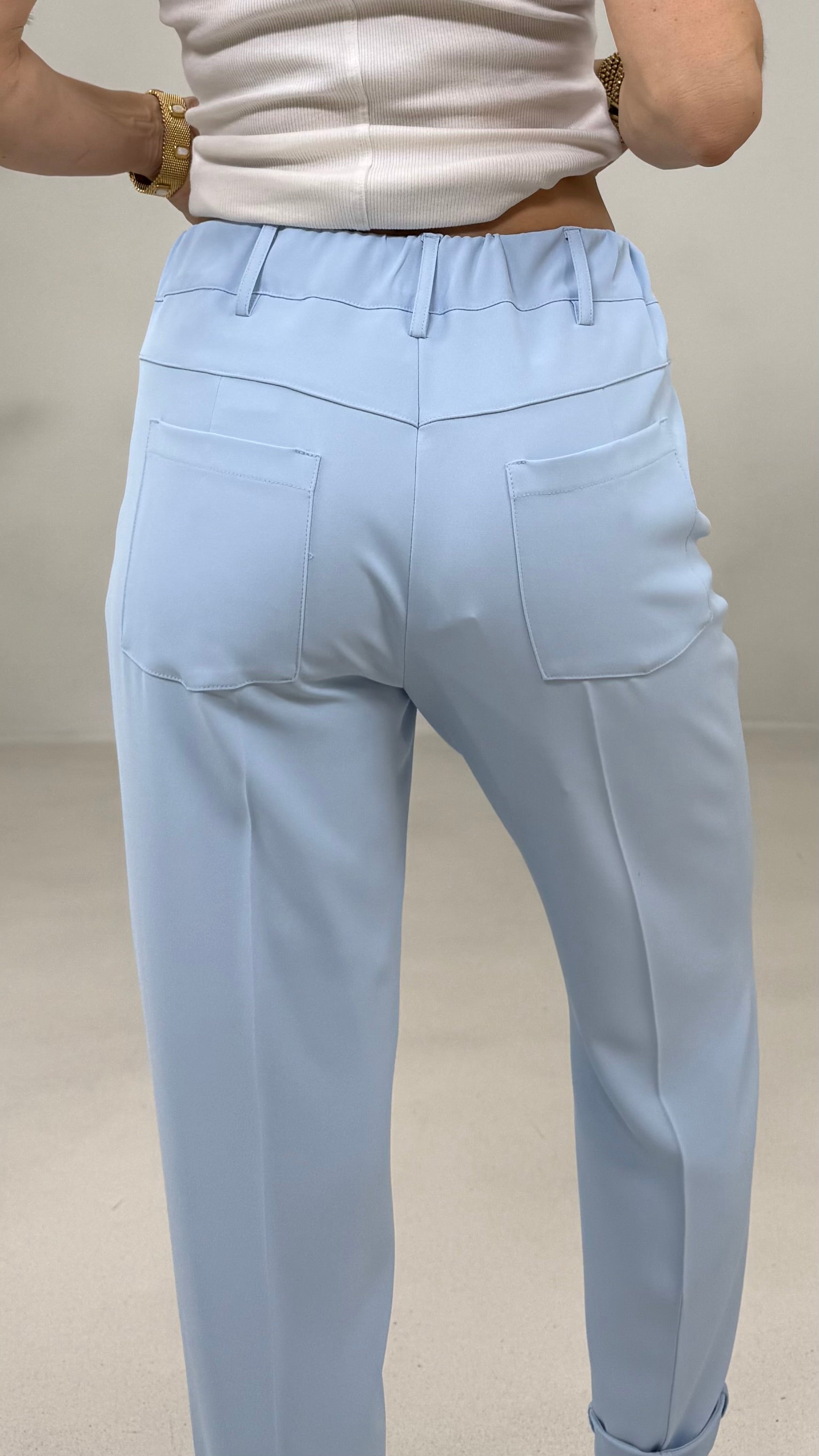 PANTALONE BASIC IN CADY FLUIDO