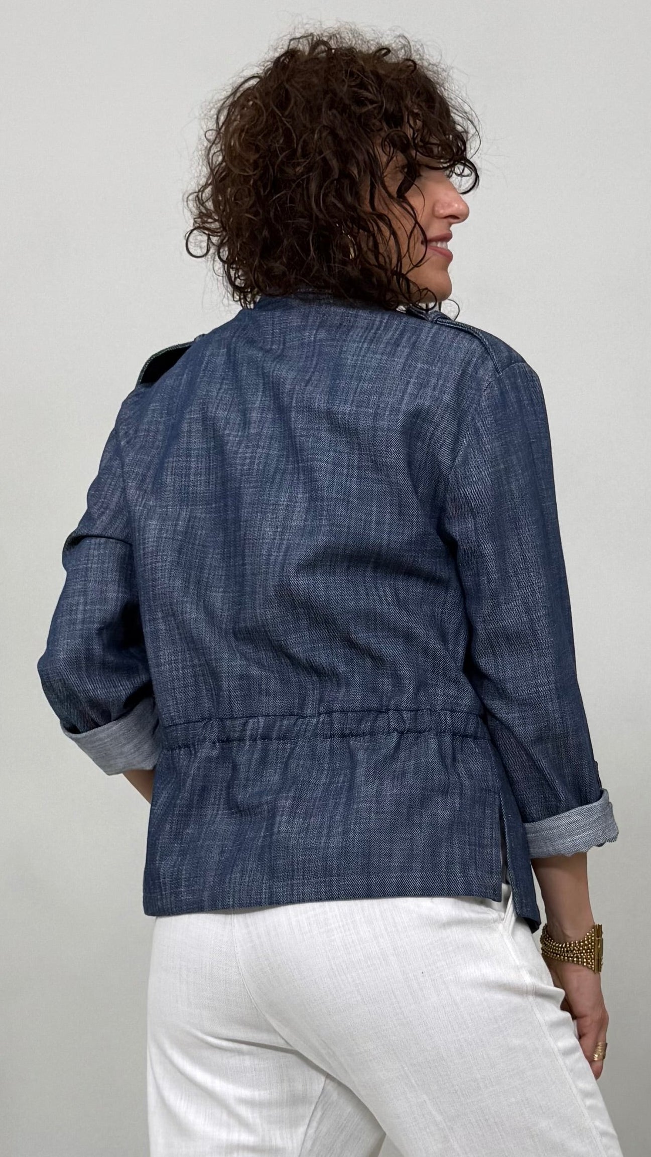 GIACCA CACCIATORA IN COTONE JEANS