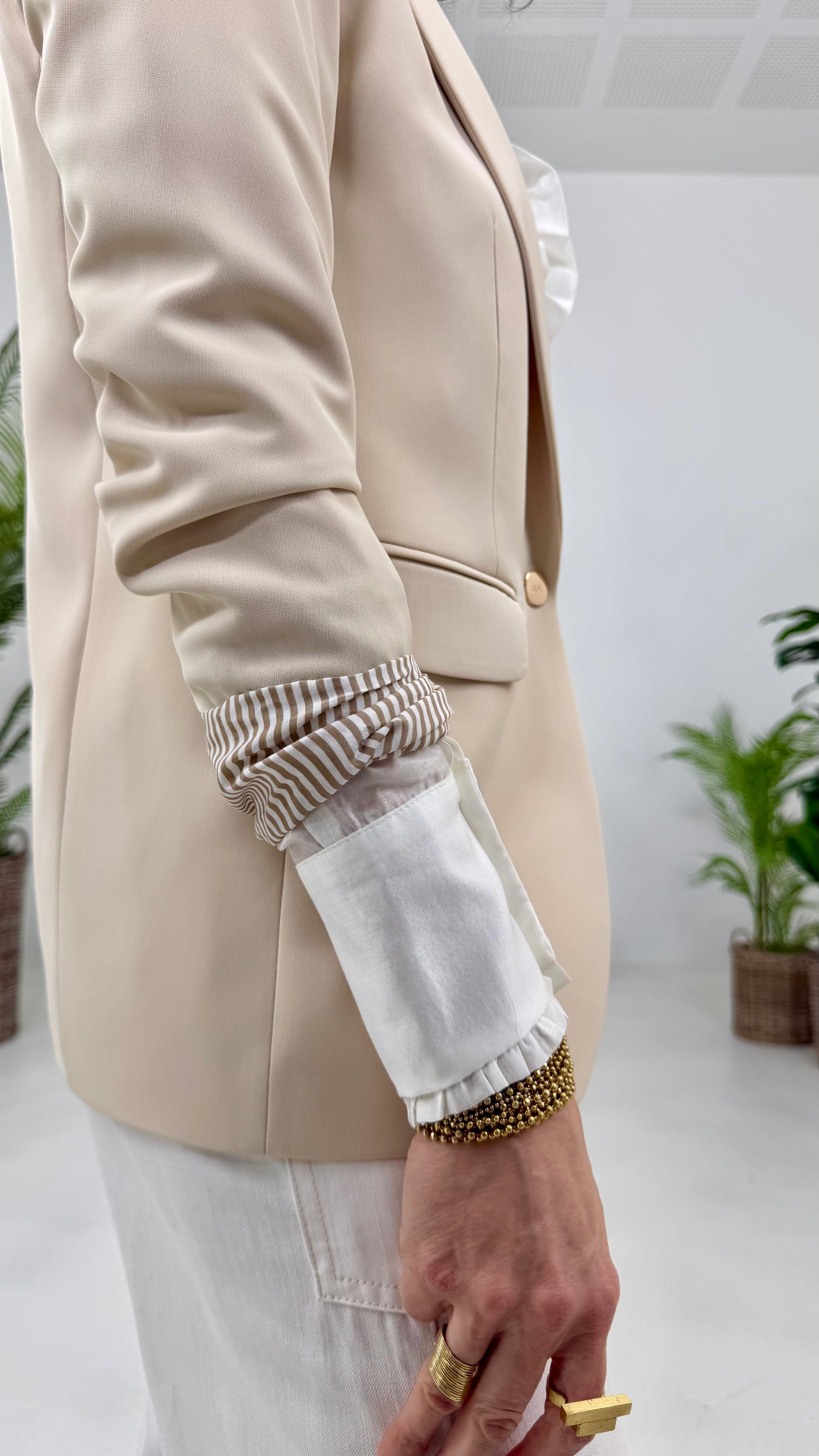 GIACCA BLAZER IN CADY FLUIDO