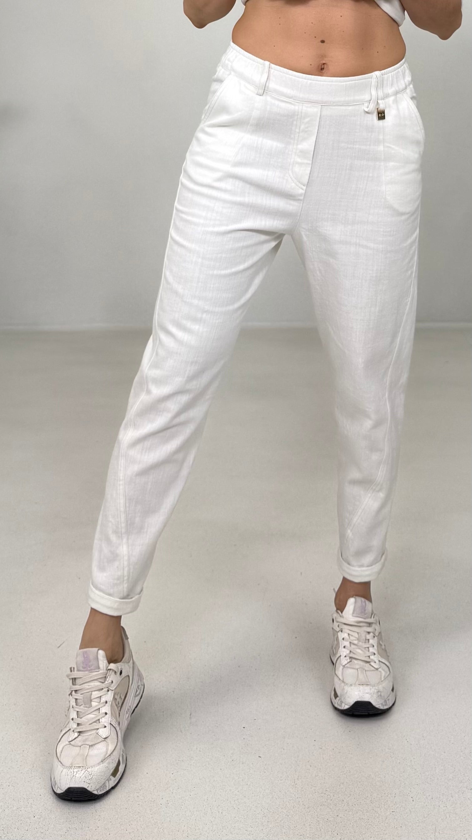 BAGGY CAVALLO BASSO IN COTONE JEANS