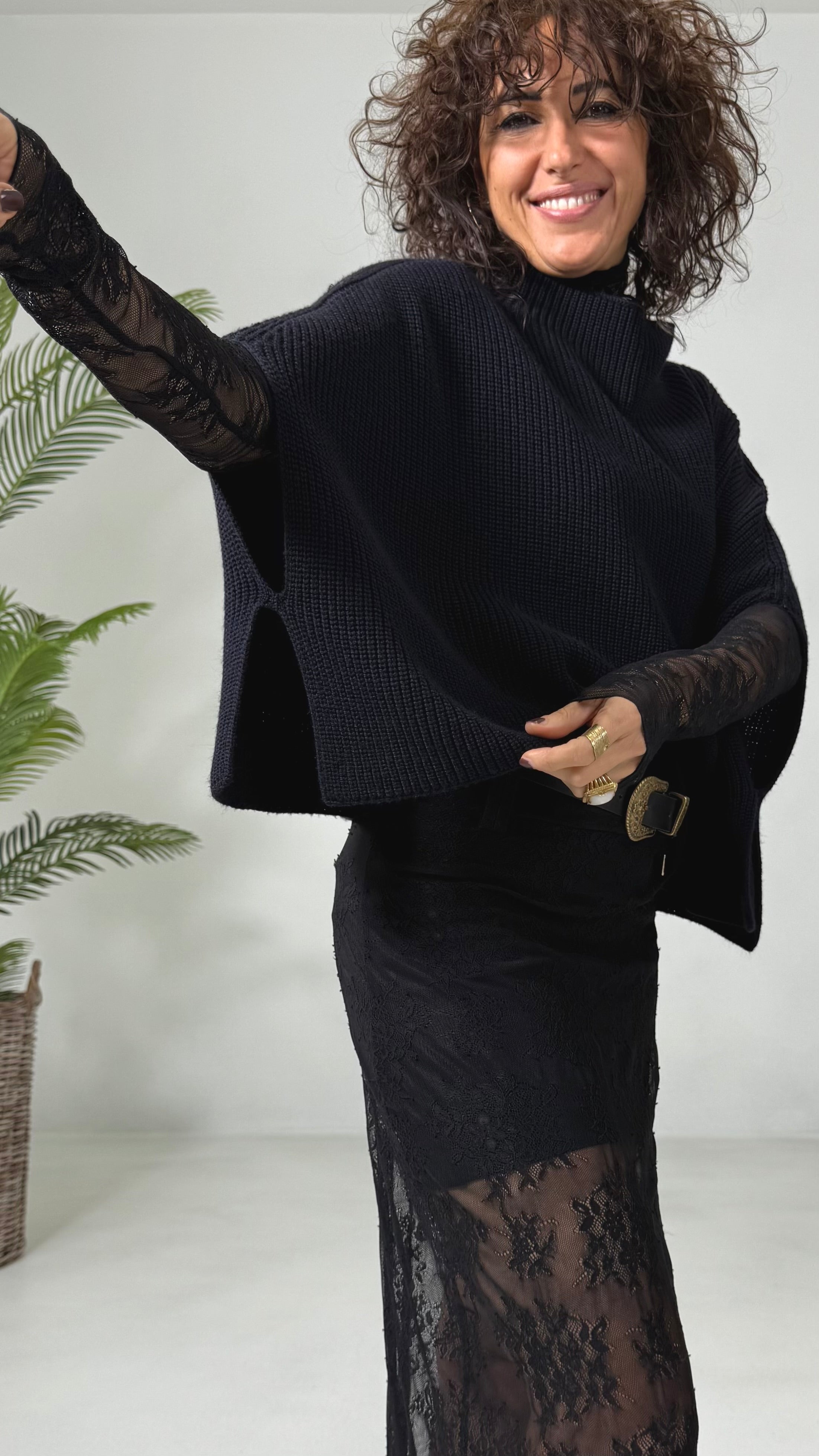 MANTELLA A COSTE 100% LANA