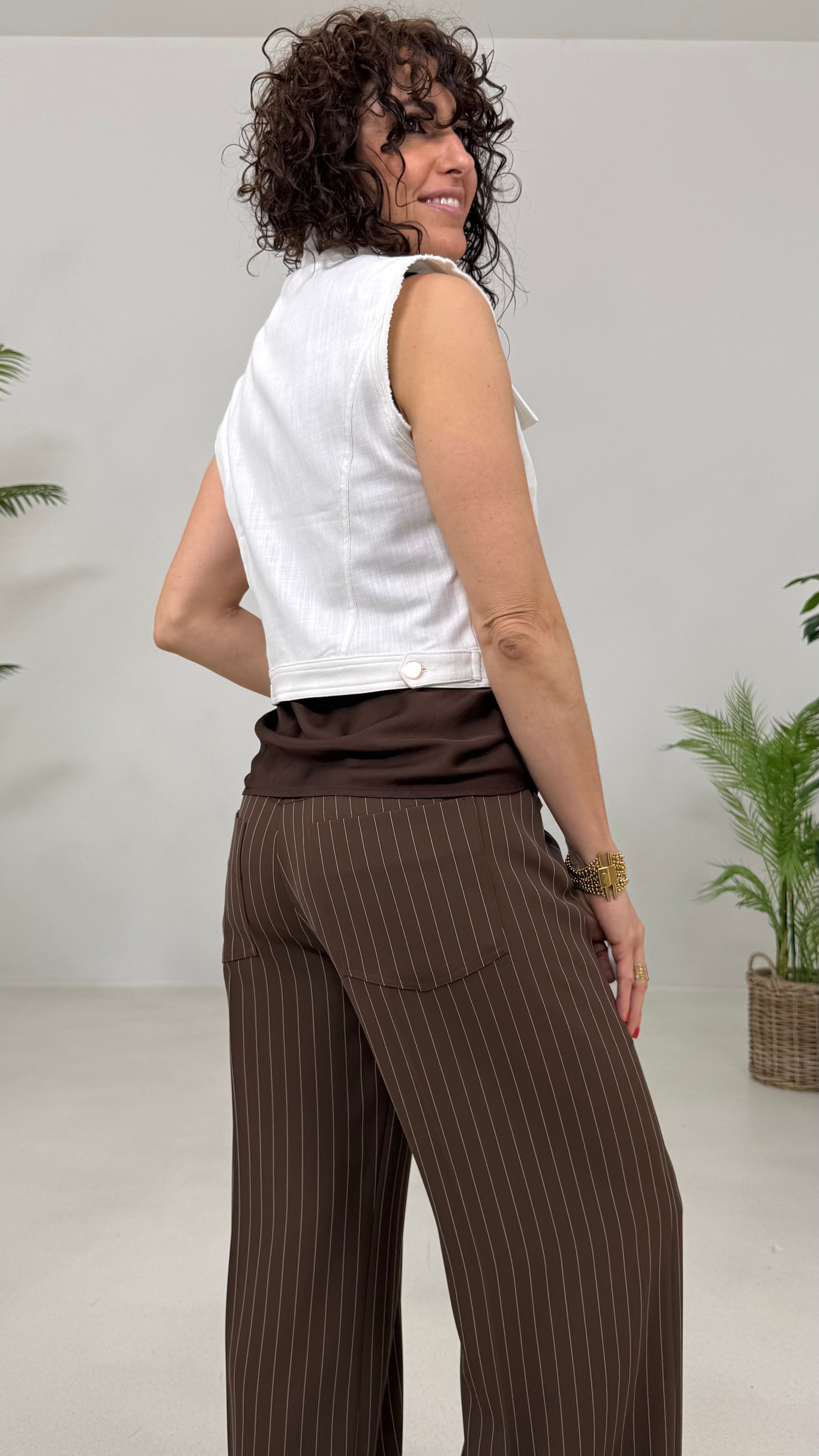 GILET-GIUBBETTO IN COTONE JEANS