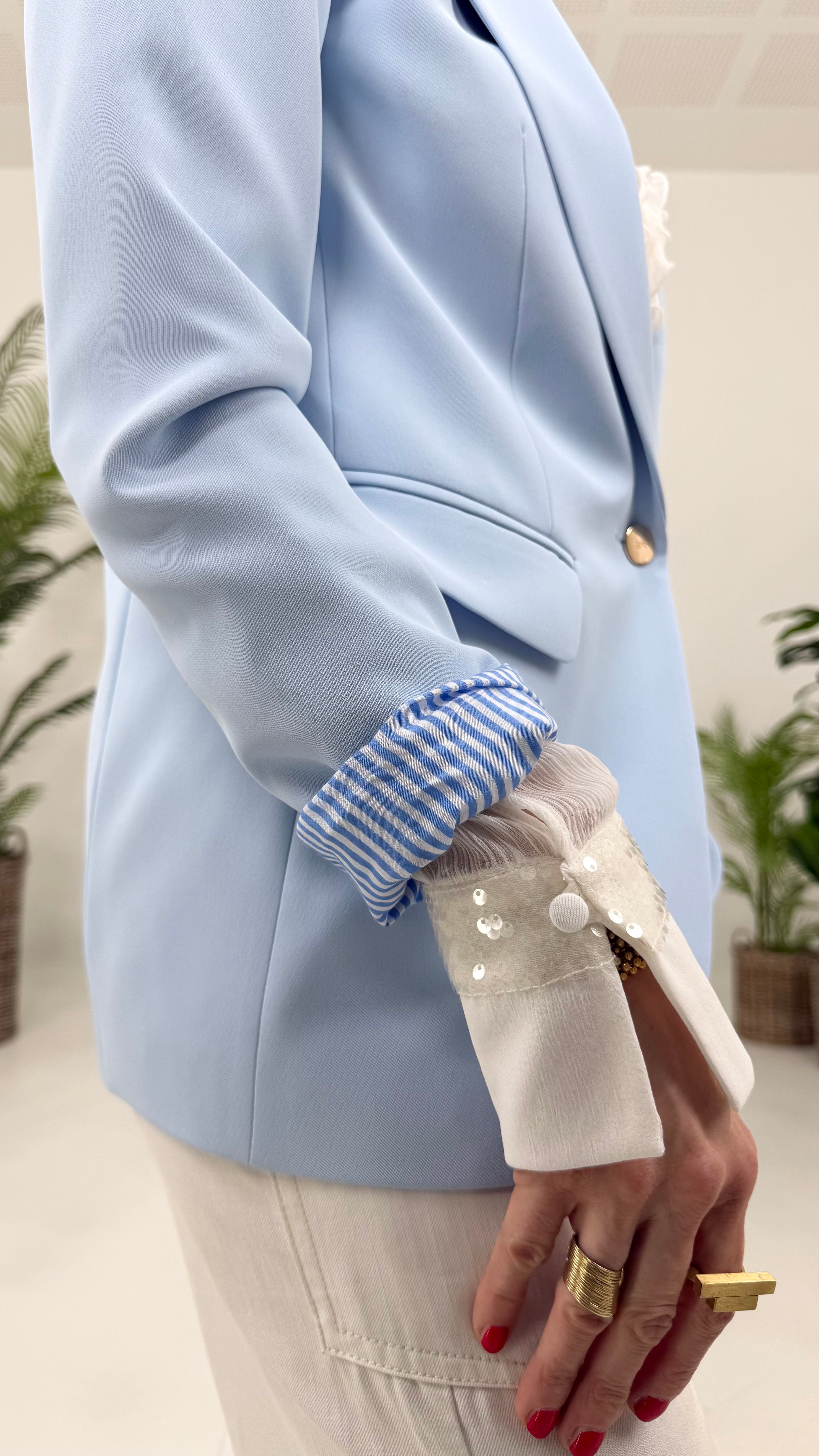 GIACCA BLAZER IN CADY FLUIDO