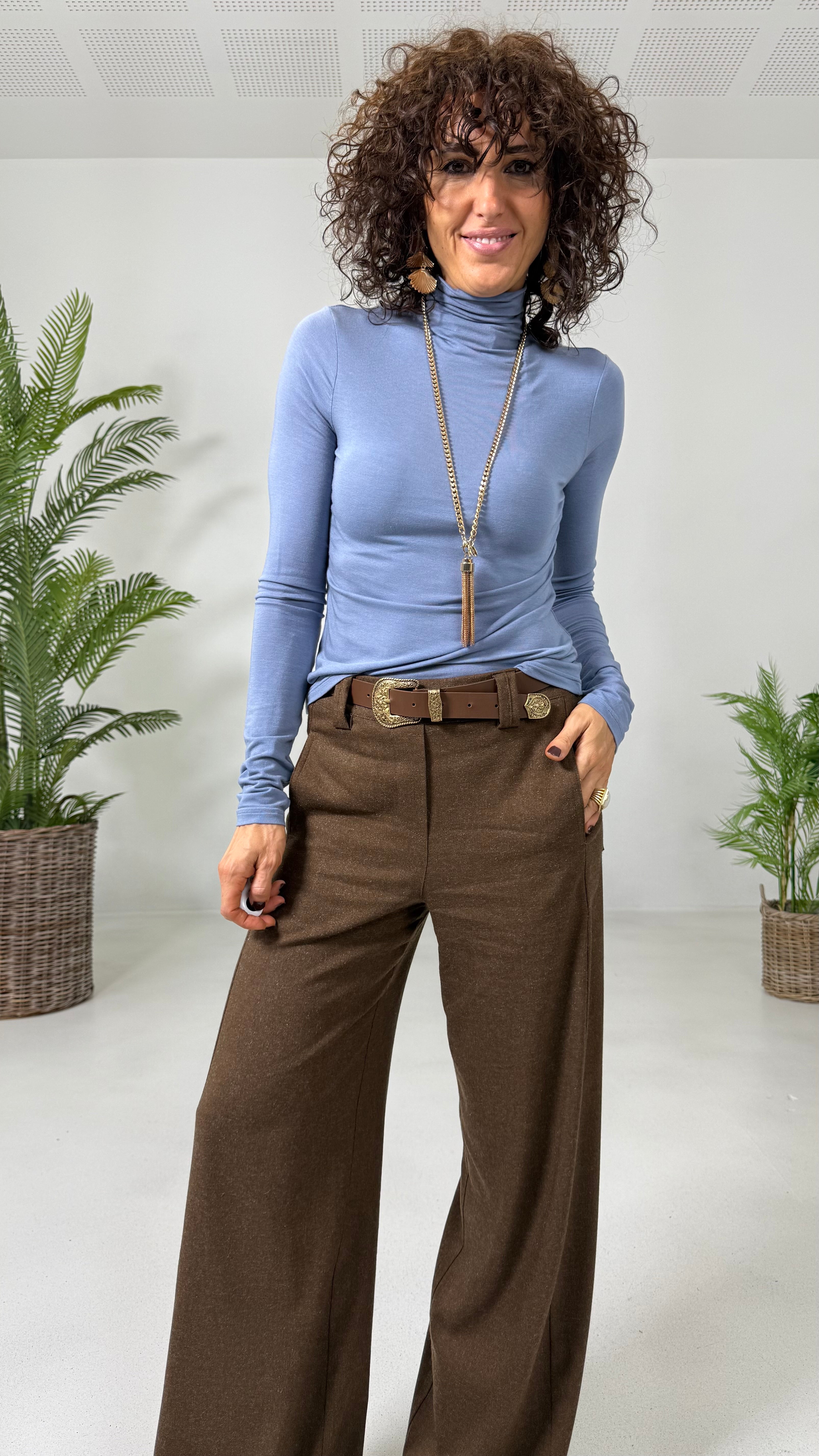 PALAZZO IN FLANELLA SUPER ELASTICA